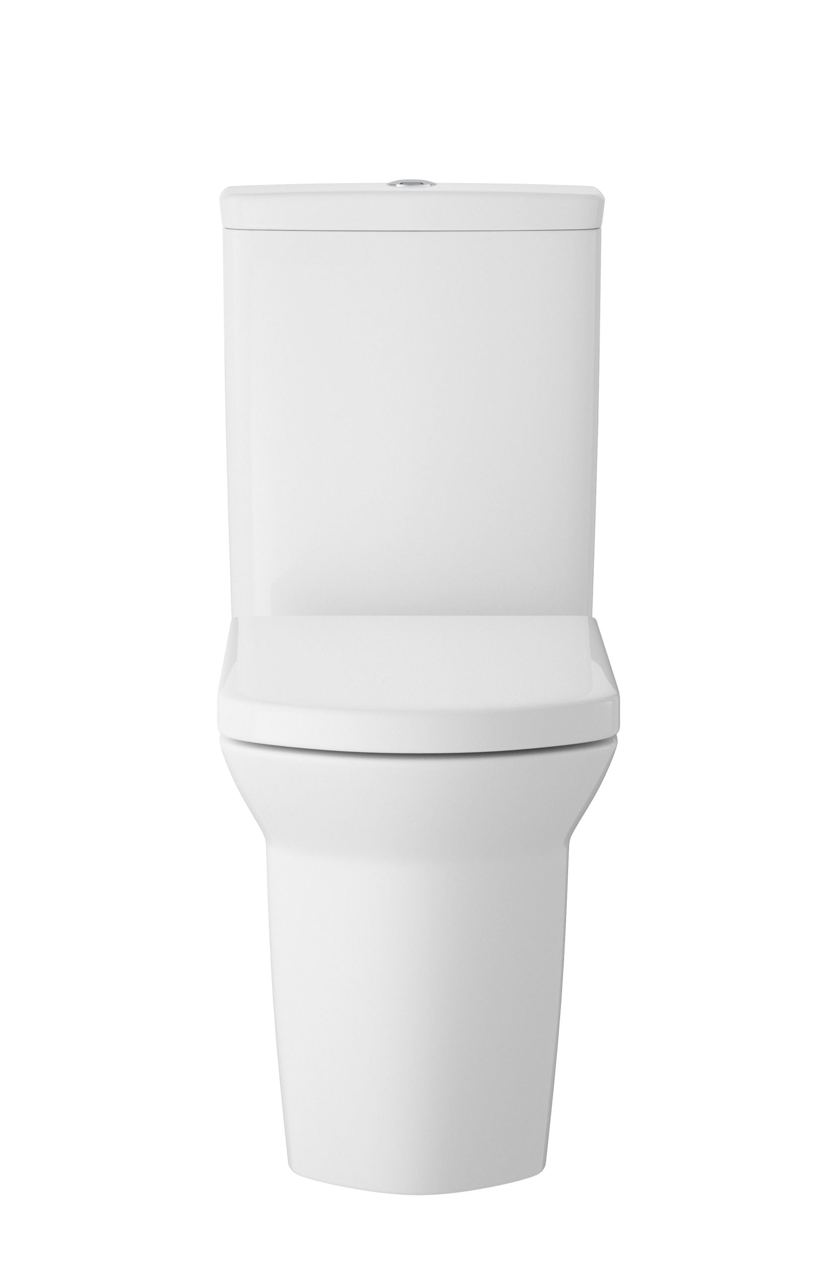Toilet with modern design, white ceramic finish, ideal for contemporary bathroom renovation and bathroom fixtures. Suitable for residential and commercial plumbing, providing efficient flushing and comfort.