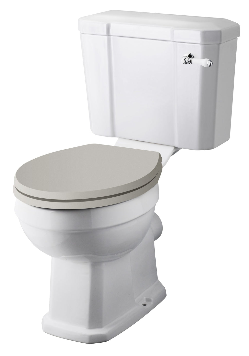 Toilet with a close-coupled cistern and soft-close seat, ideal for modern bathroom setups. Features quick installation, water-saving technology, and easy maintenance for a hygienic, stylish bathroom upgrade.