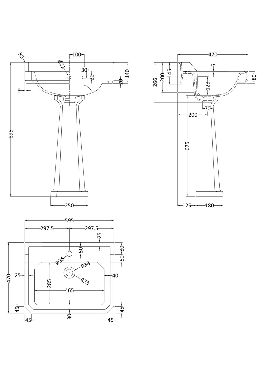 Modern bathroom sink design with detailed technical schematic for installation and plumbing. Ideal for bathroom renovation projects and bathroom fixtures.