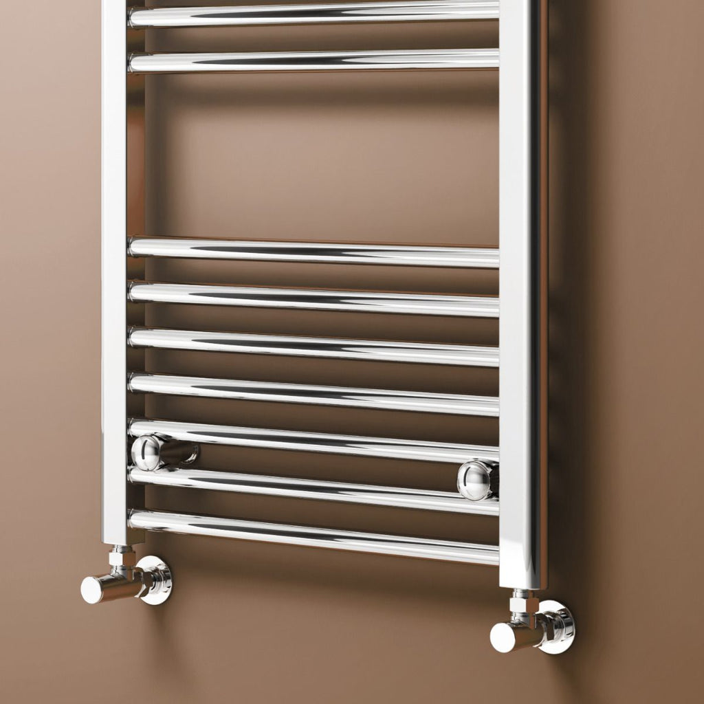 Reina Capo Curved Chrome Heated Towel Rail