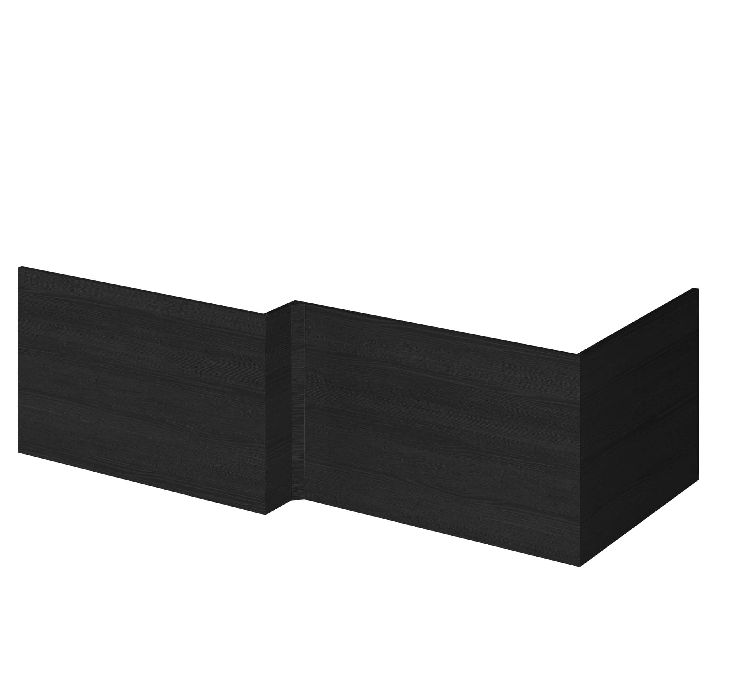 Elegant black bathroom corner panel for modern decor, durable laminated finish, sleek design, and seamless integration with bathroom fixtures. Ideal for contemporary bathroom renovations.