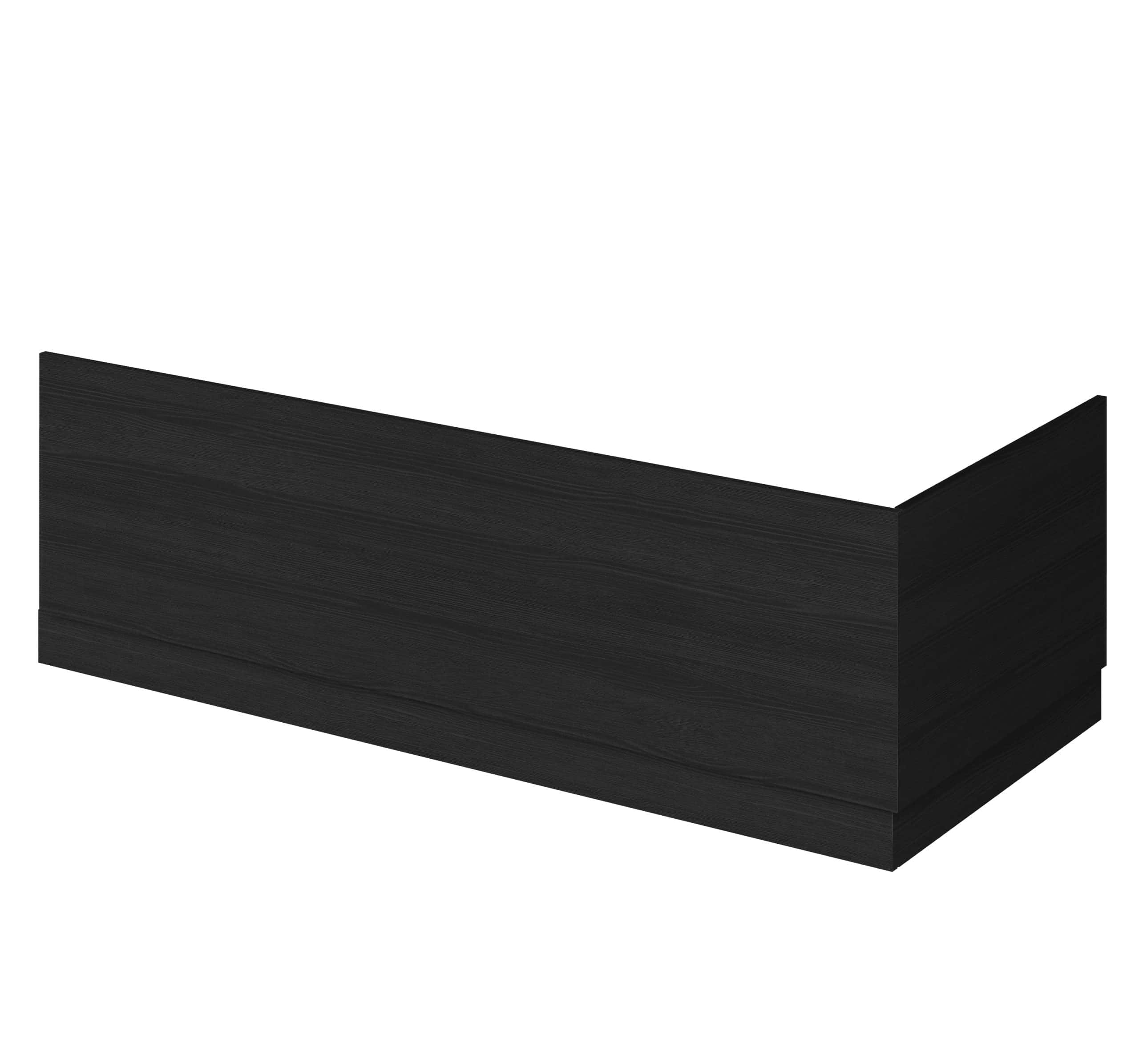 Sleek black bathroom vanity panel for modern bathroom furniture and cabinetry. Perfect for creating a contemporary, stylish bathroom space with high-quality wood finish.
