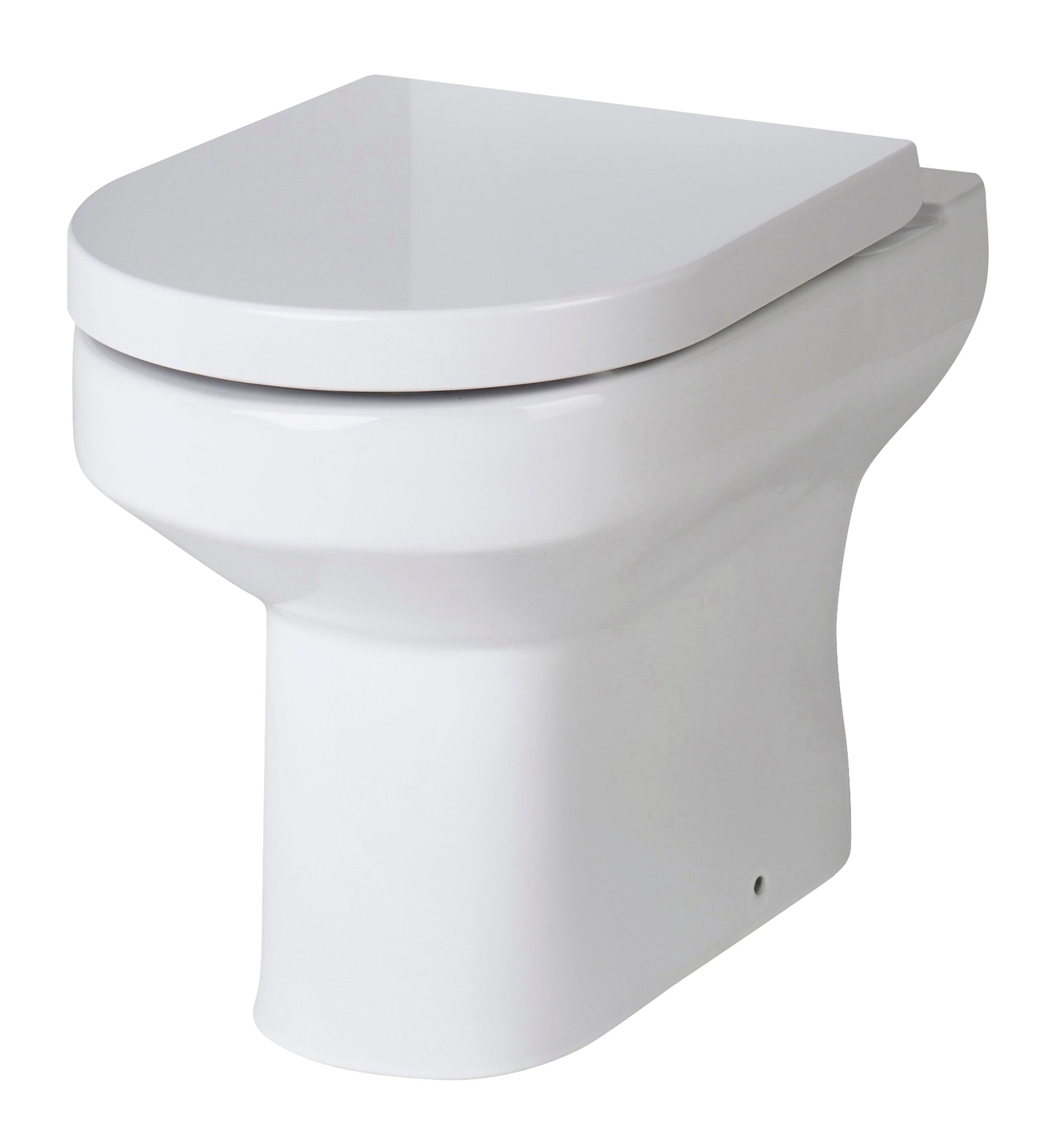 Modern white toilet with soft-close seat, ideal for contemporary bathroom designs and enhanced hygiene. Durable ceramic construction, easy to clean, with efficient flushing system. Perfect for stylish bathroom upgrades.