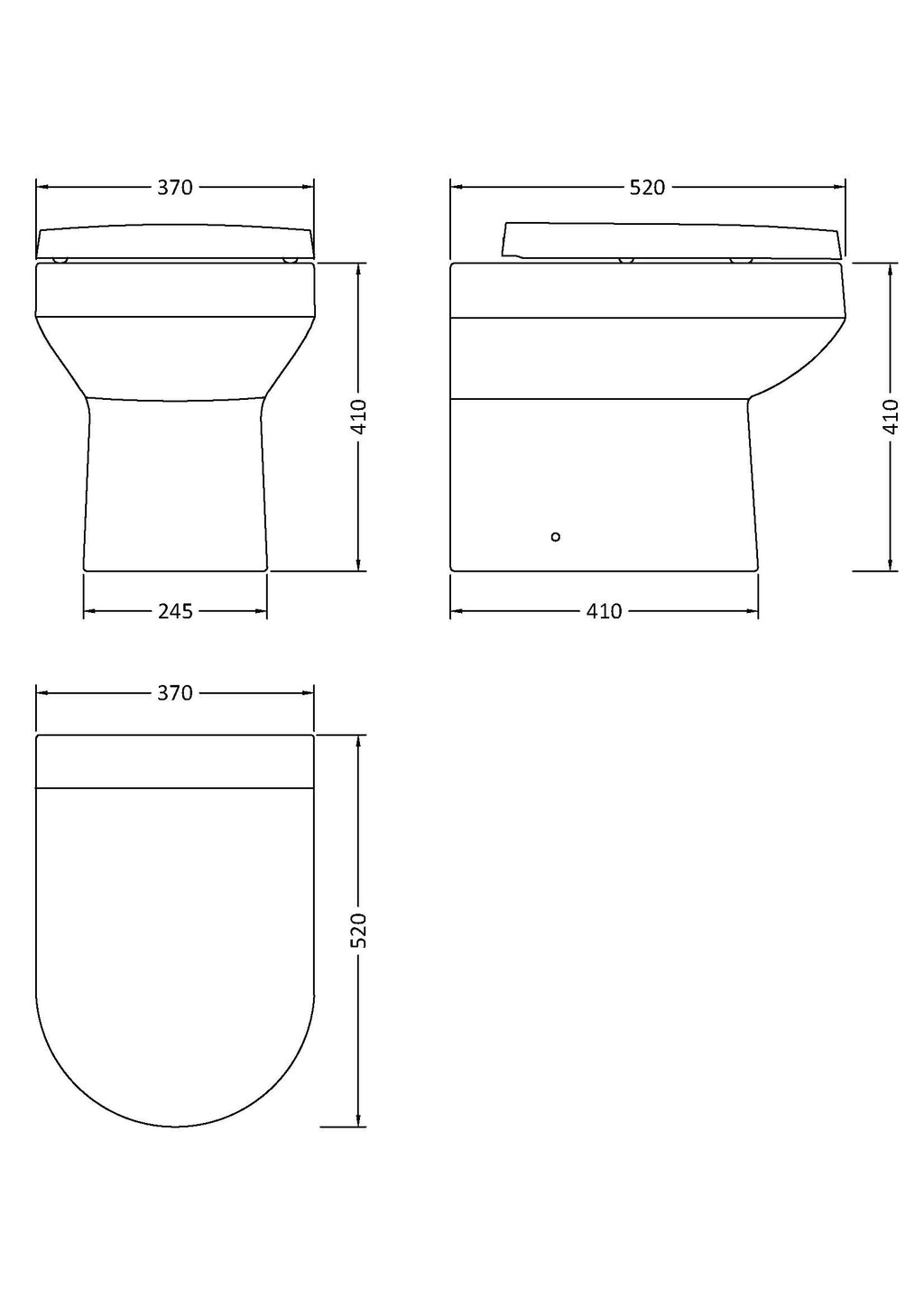 Sleek modern toilet design with precise measurements for luxurious bathroom renovation and efficient space use. Ideal for contemporary Bubly Bathrooms projects.
