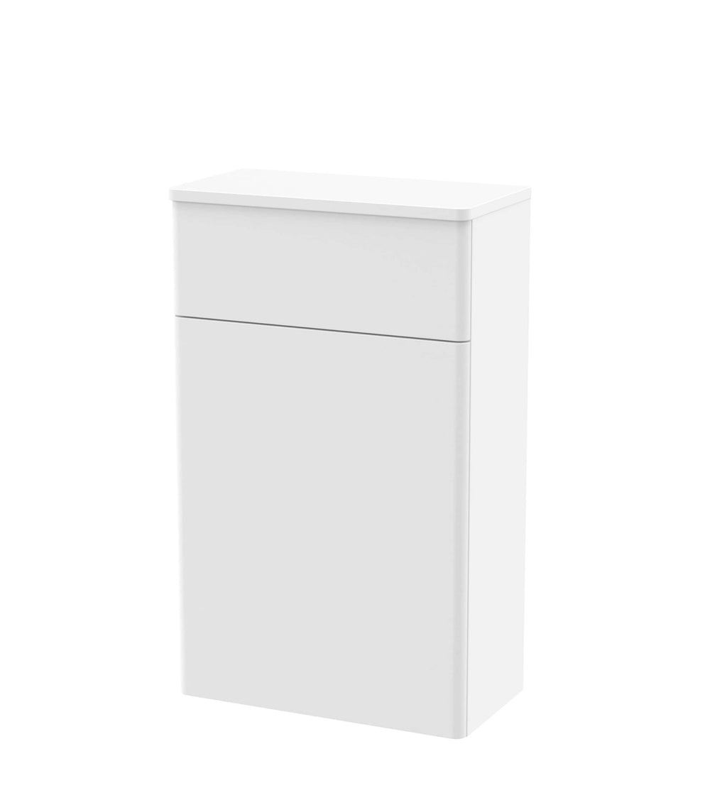 Sleek white bathroom storage cabinet for modern bathrooms with clean lines and concealed handles. Perfect for organising toiletries and essentials while enhancing your bathroom decor.