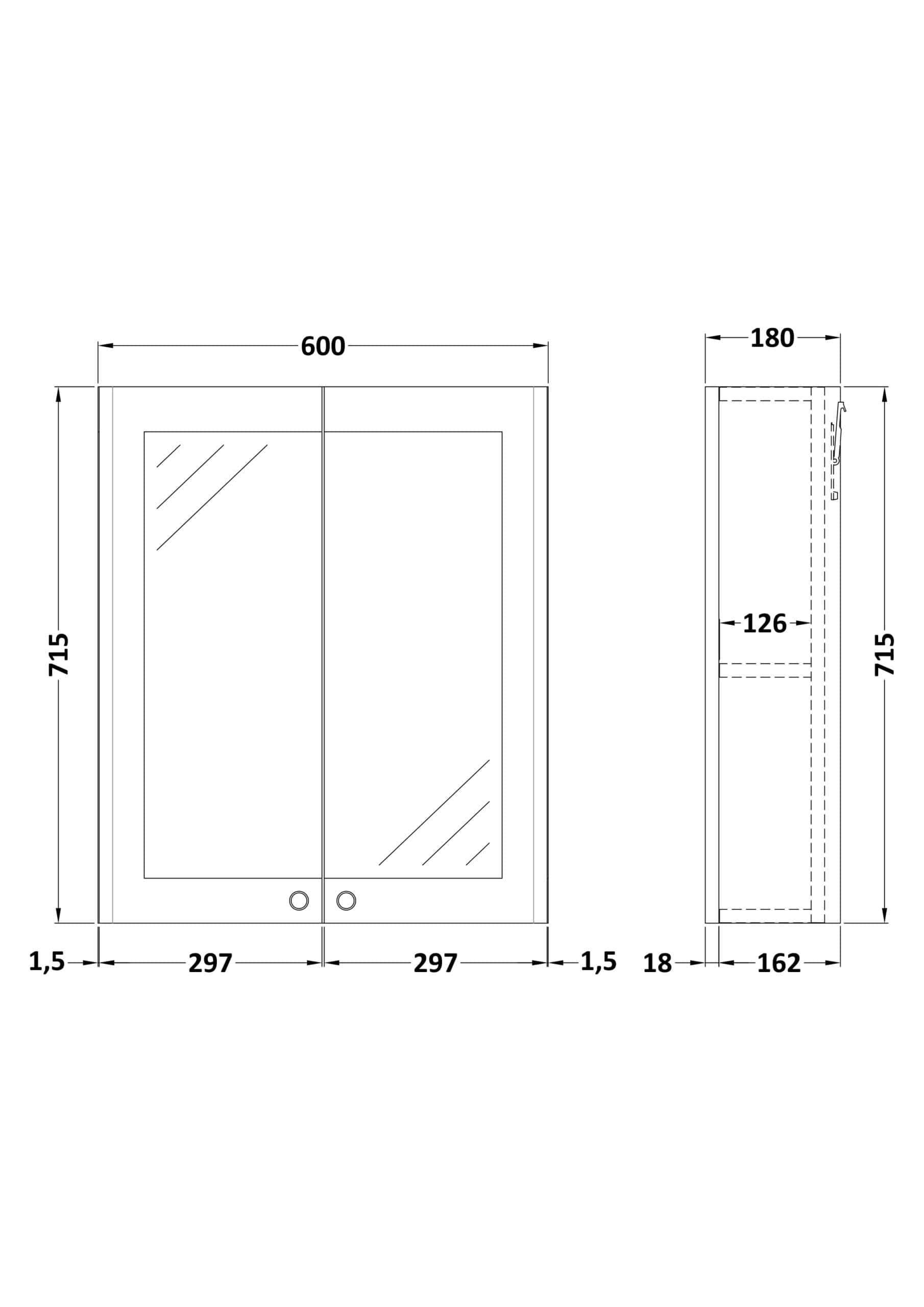 Elegant bathroom cabinet with mirror doors, ideal for modern Bubly bathrooms, featuring sleek design and ample storage, perfect for stylish and functional bathroom decor.