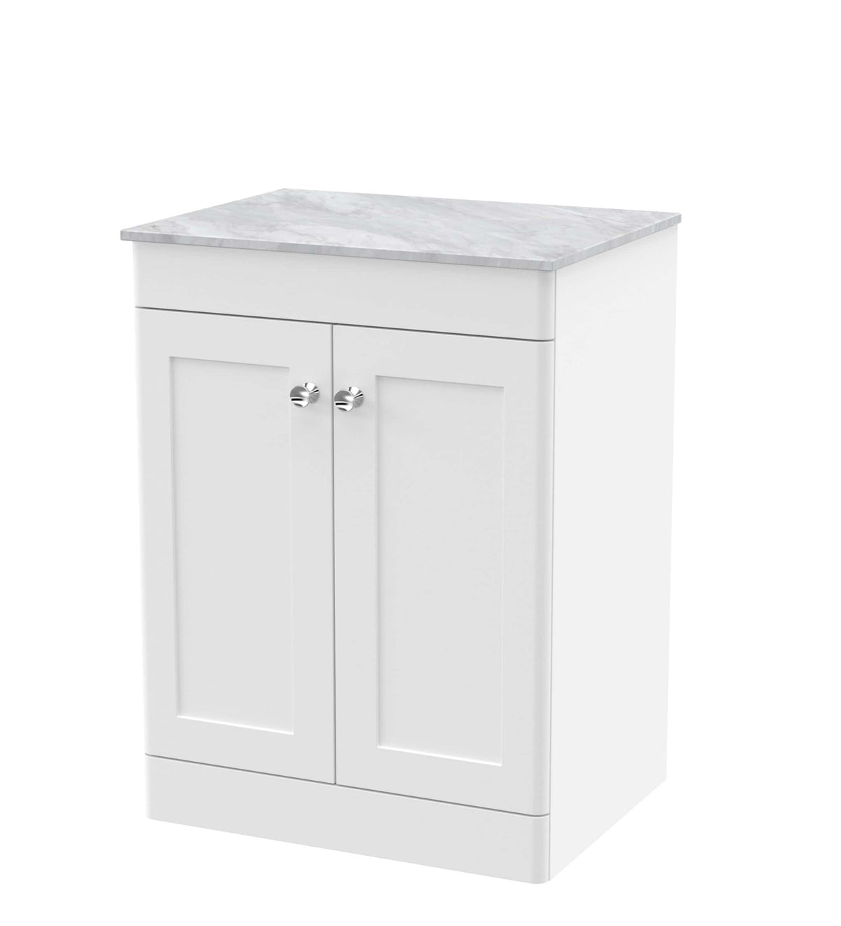 Nuie Classique 2 Door Floorstanding Vanity Unit With Worktop - 610mm