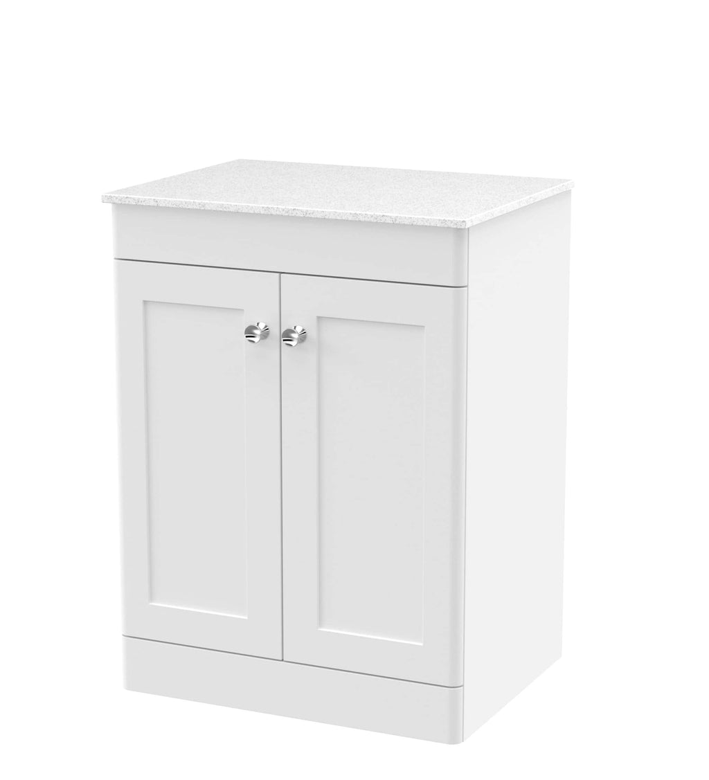 Nuie Classique 2 Door Floorstanding Vanity Unit With Worktop - 610mm