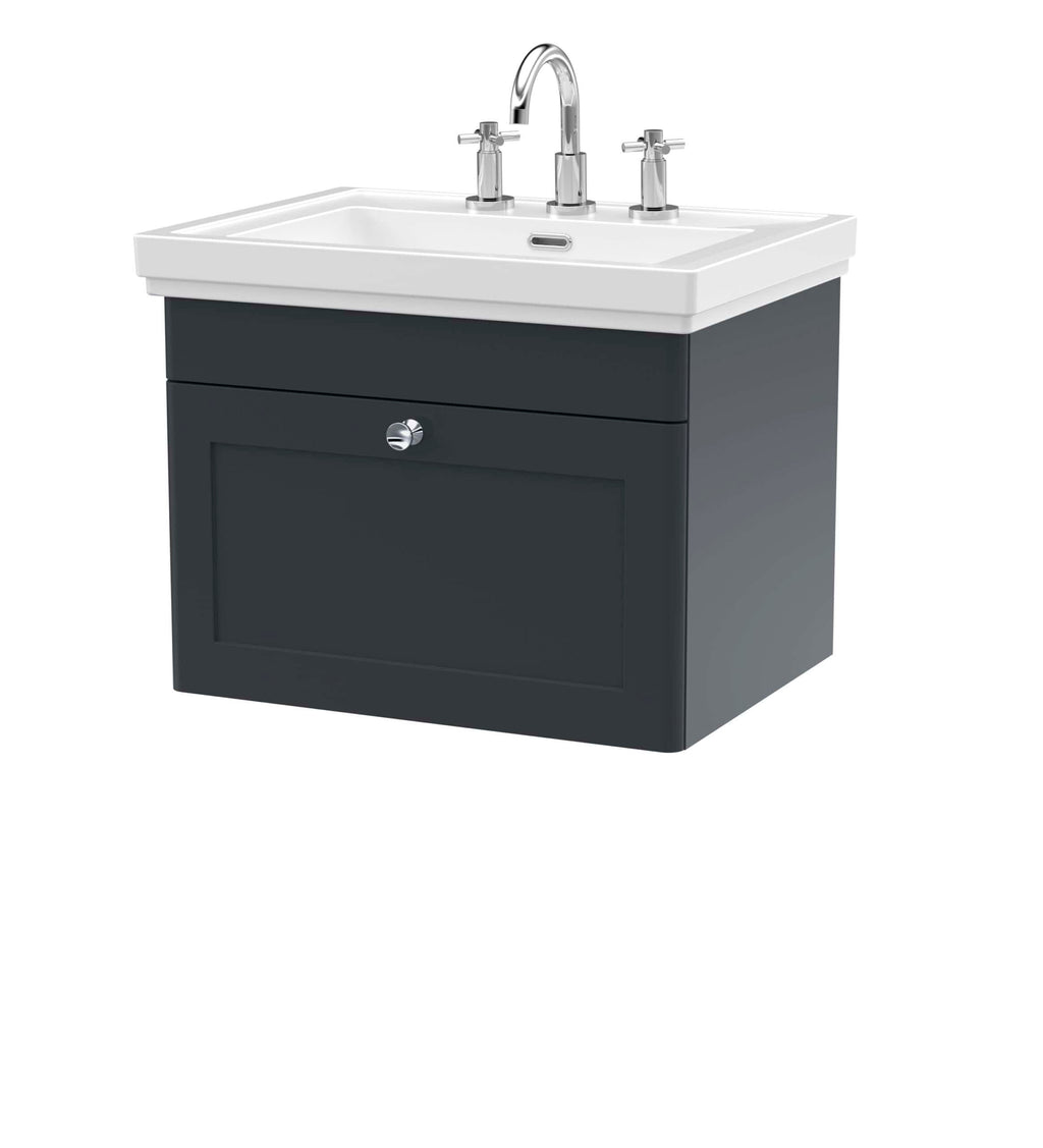 Contemporary bathroom vanity with ceramic sink, chrome tap, and storage cabinet, ideal for modern bathroom design.