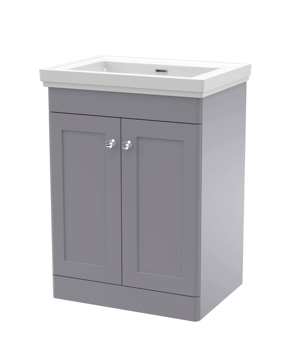 Modern grey bathroom vanity with white ceramic sink, perfect for contemporary bathroom renovation projects. Stylish and functional bathroom furniture for optimal space use.