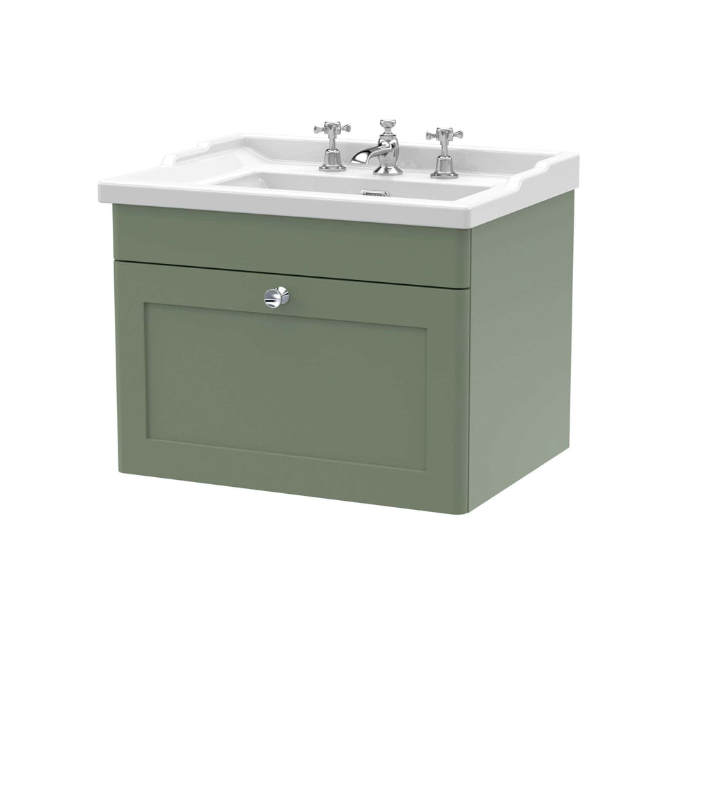 Stylish green bathroom vanity with integrated sink and chrome fixtures, ideal for modern bathroom decor and practical bathroom storage solutions.