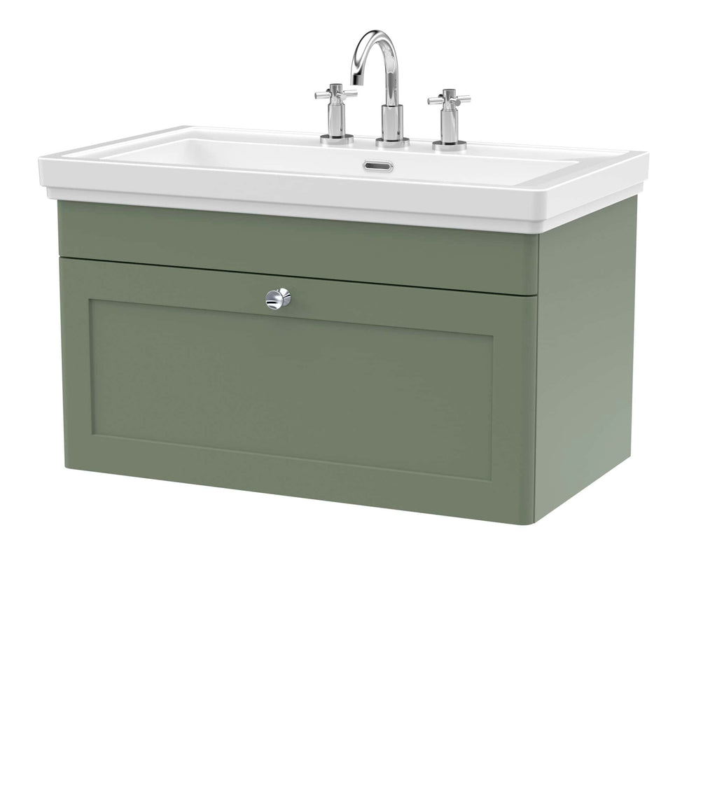 Polished bathroom vanity with white ceramic sink and chrome faucet, featuring storage cabinet, ideal for modern and traditional bathroom renovation projects.