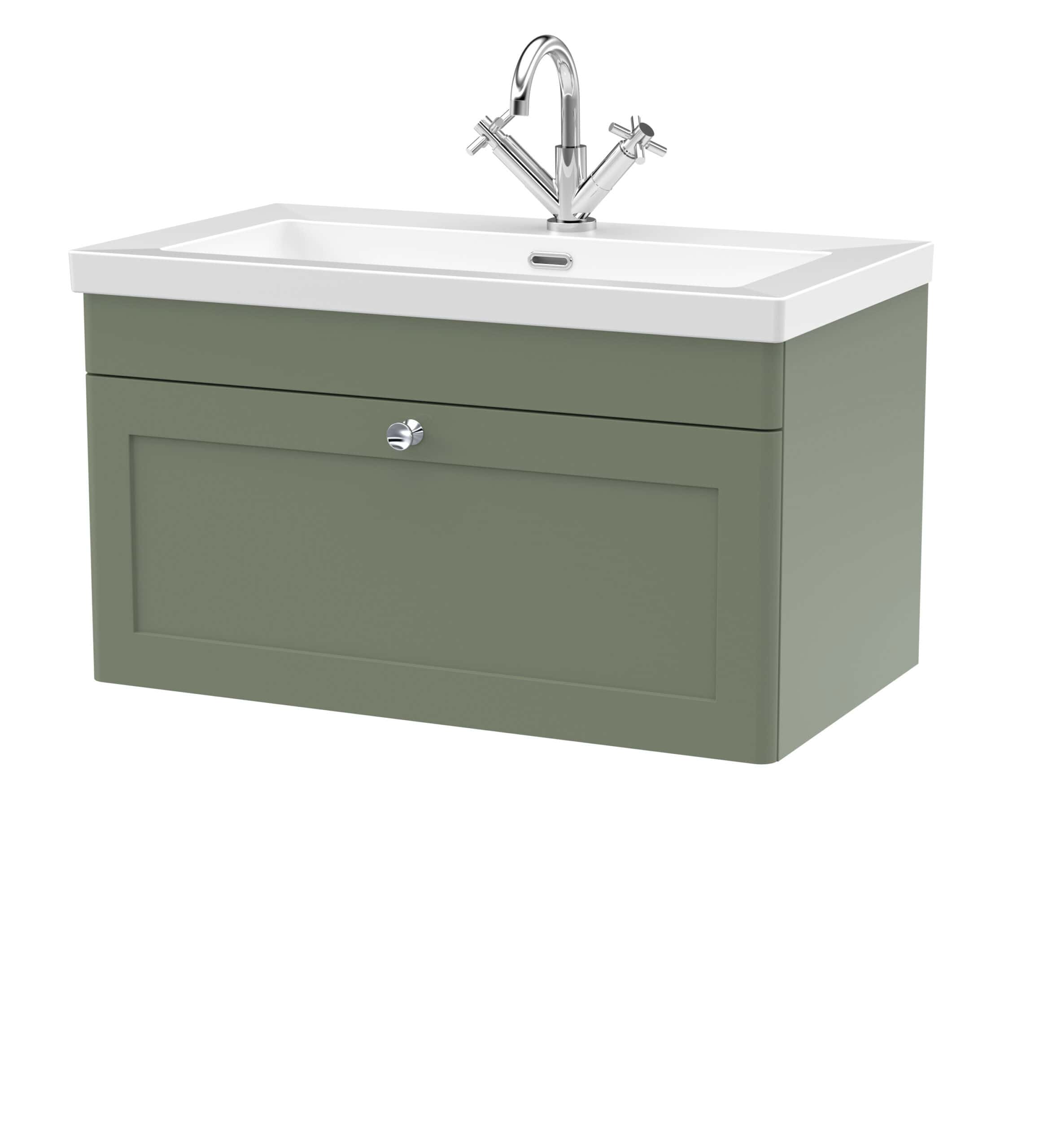 Sleek bathroom vanity with integrated sink and chrome faucet, perfect for modern bathroom decor | Bubly Bathrooms.