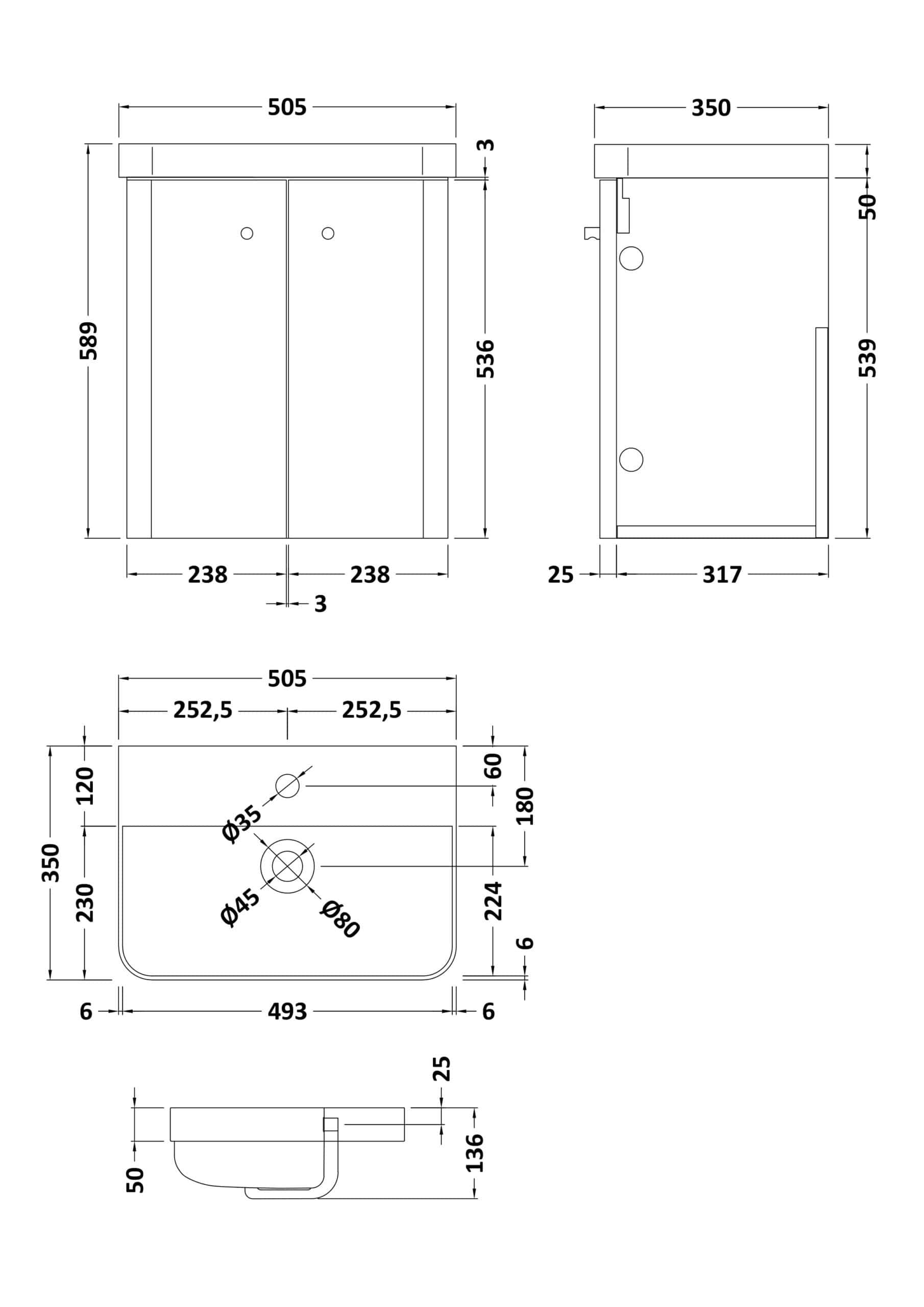 High-quality bathroom vanity unit with storage, designed for modern Bubly bathrooms, featuring sleek dimensions and practical features for optimal bathroom organisation.