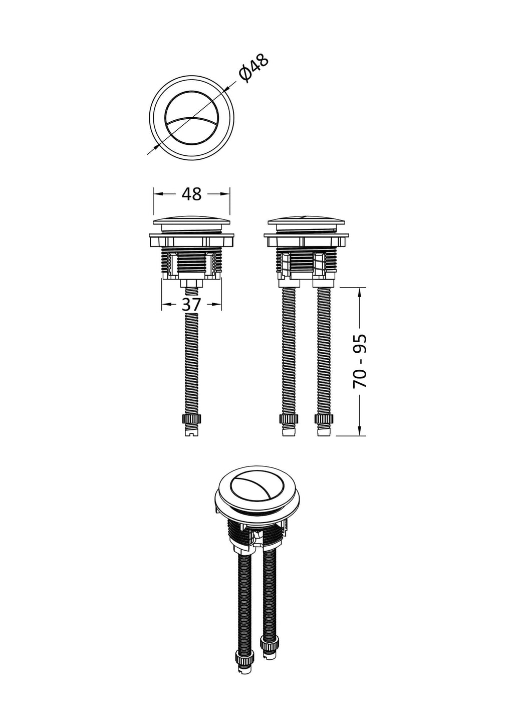 High-quality bathroom pop-up drain assembly with adjustable length, durable stainless steel construction, and sleek modern design suitable for elegant Bubly bathrooms.