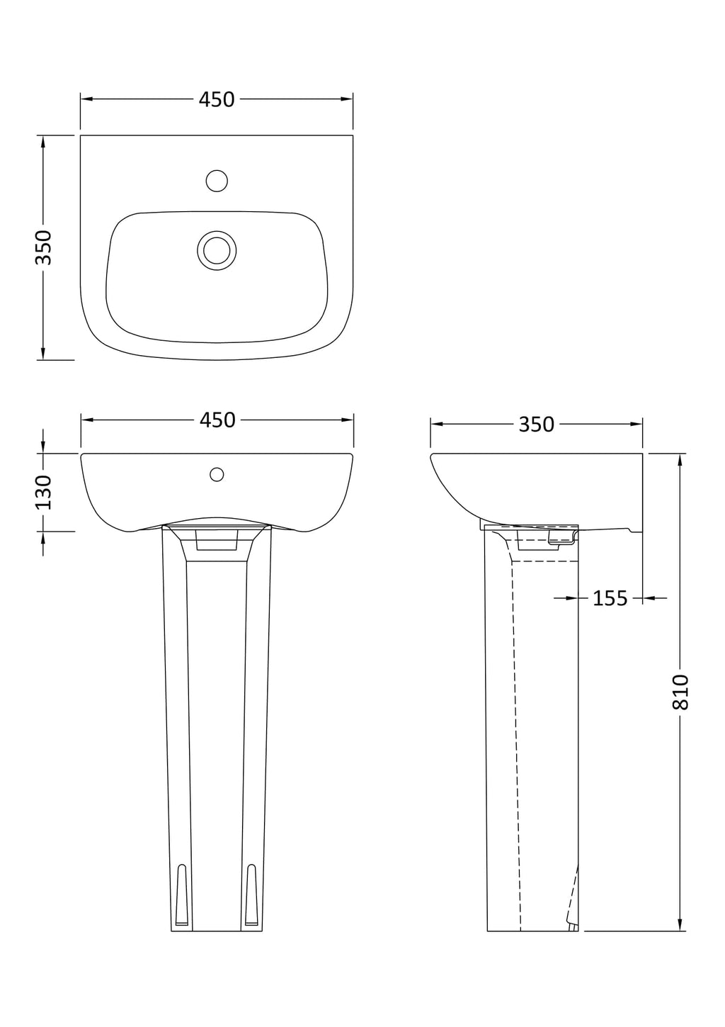 Modern bathroom sink with sleek design, detailed technical specifications, and precise measurements for quality bathroom renovations. Perfect for stylish bathroom upgrades.
