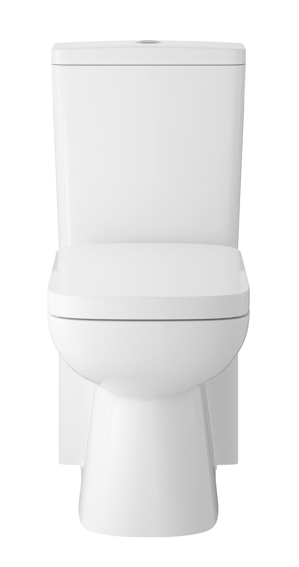 Sleek white modern toilet from Bubly Bathrooms, ideal for contemporary bathroom designs and spaces, combining style and functionality for a seamless bathroom experience.