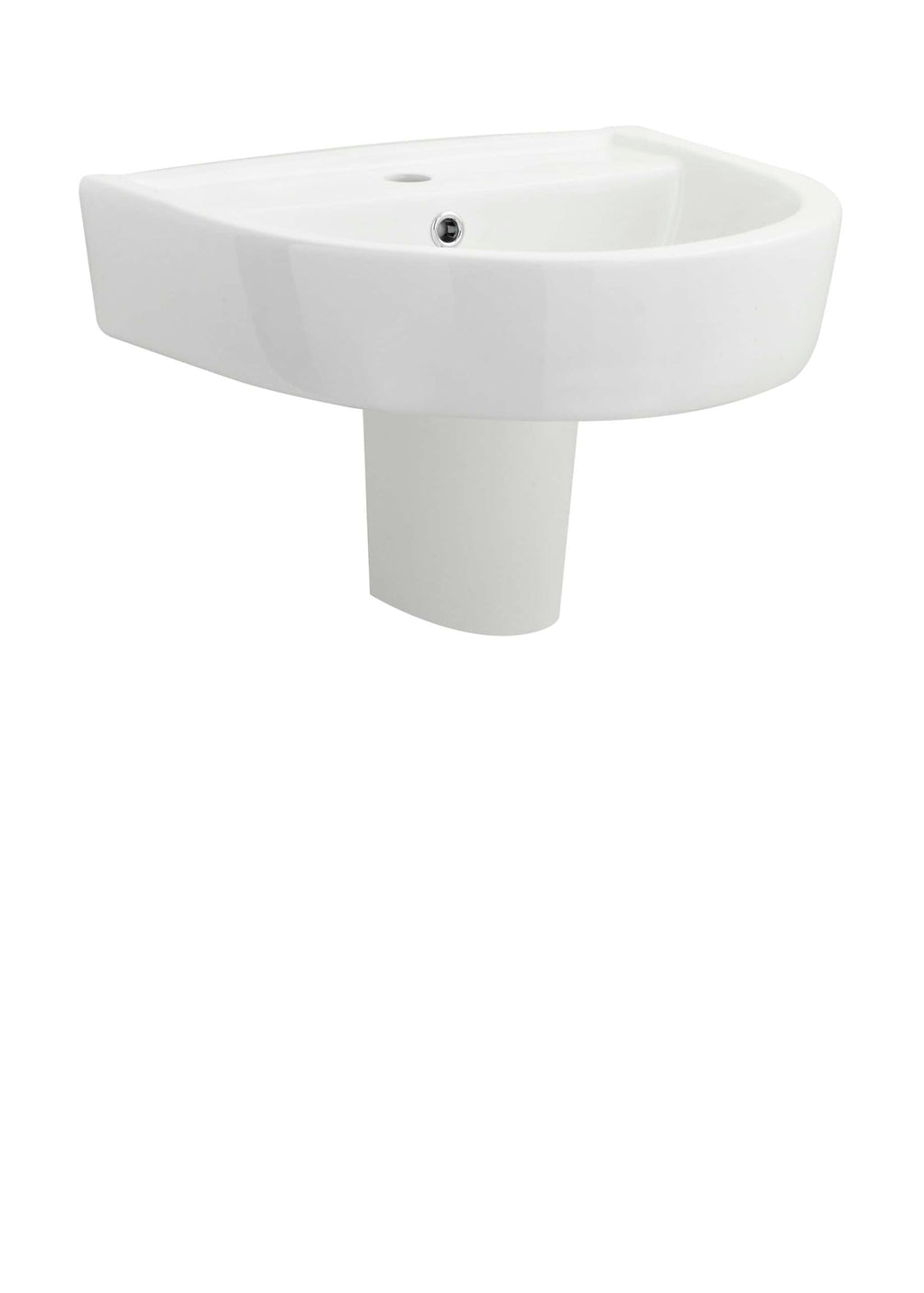 White ceramic bathroom sink with pedestal, modern washbasin for contemporary bathrooms, easy to install and clean. Perfect for stylish bathroom designs and reliable everyday use.