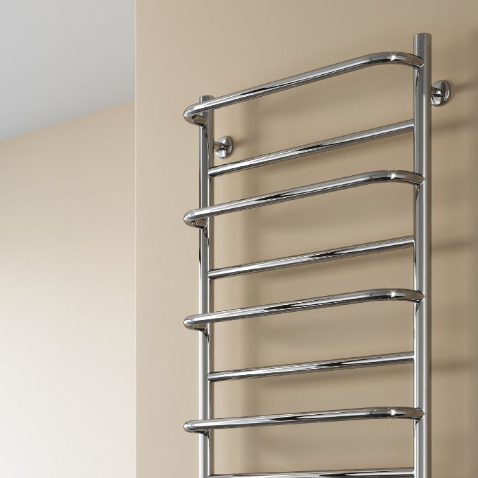 Reina Belbo Polished Stainless Steel Heated Towel Rail
