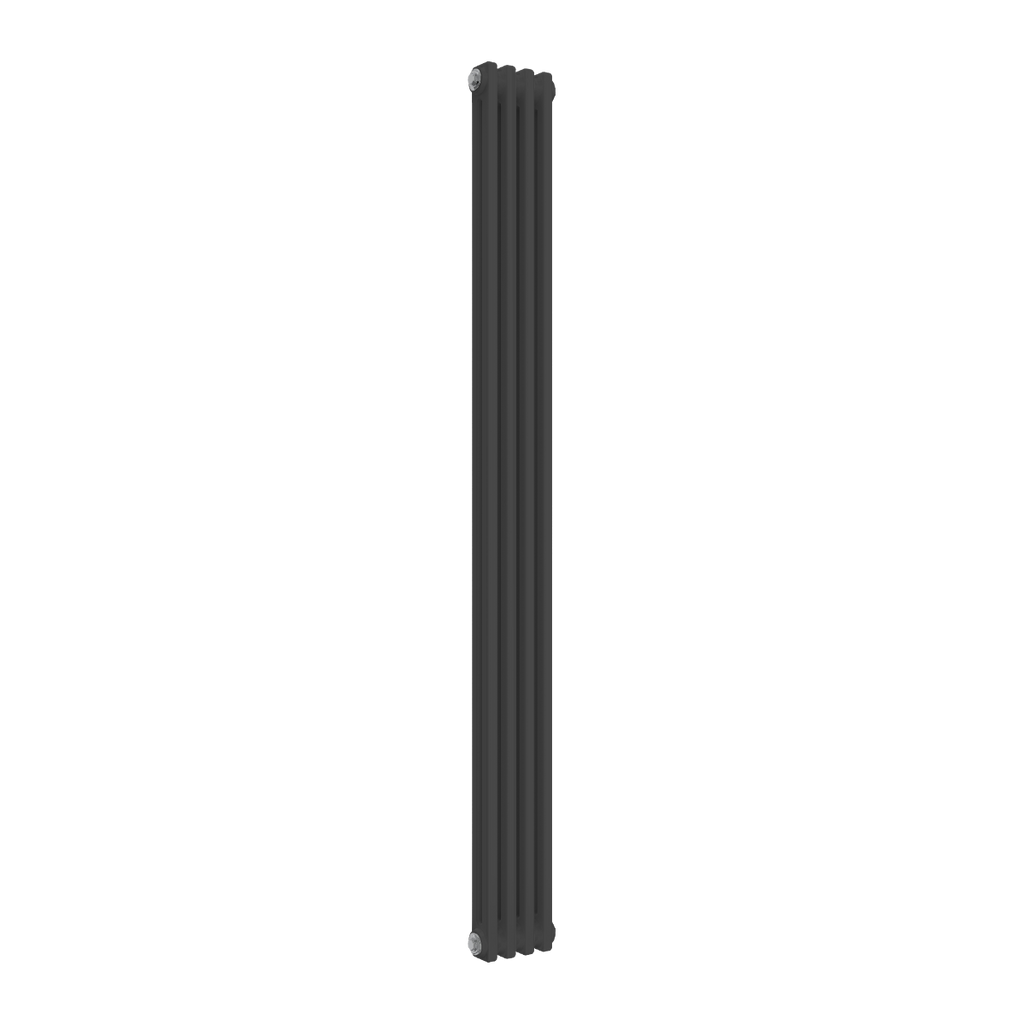 Reina Colona Vertical 2 Column Anthracite Radiator 1800mm X 200mm