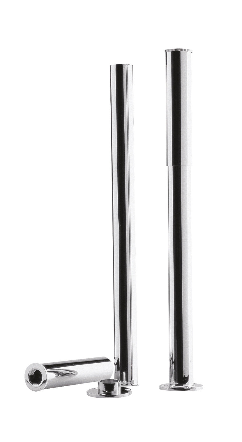 Polished chrome bathroom shower wall posts and connectors for modern bathroom decor. Ideal for secure mounting of shower screens and enclosures in stylish wet room spaces.