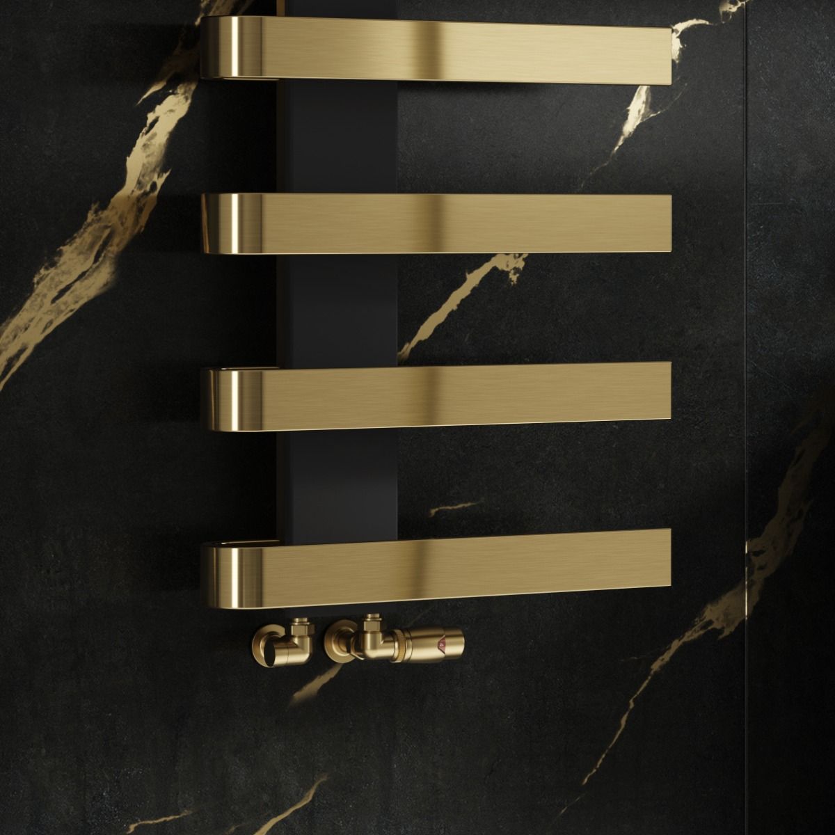Reina Panaro Brushed Brass Heated Towel Rail
