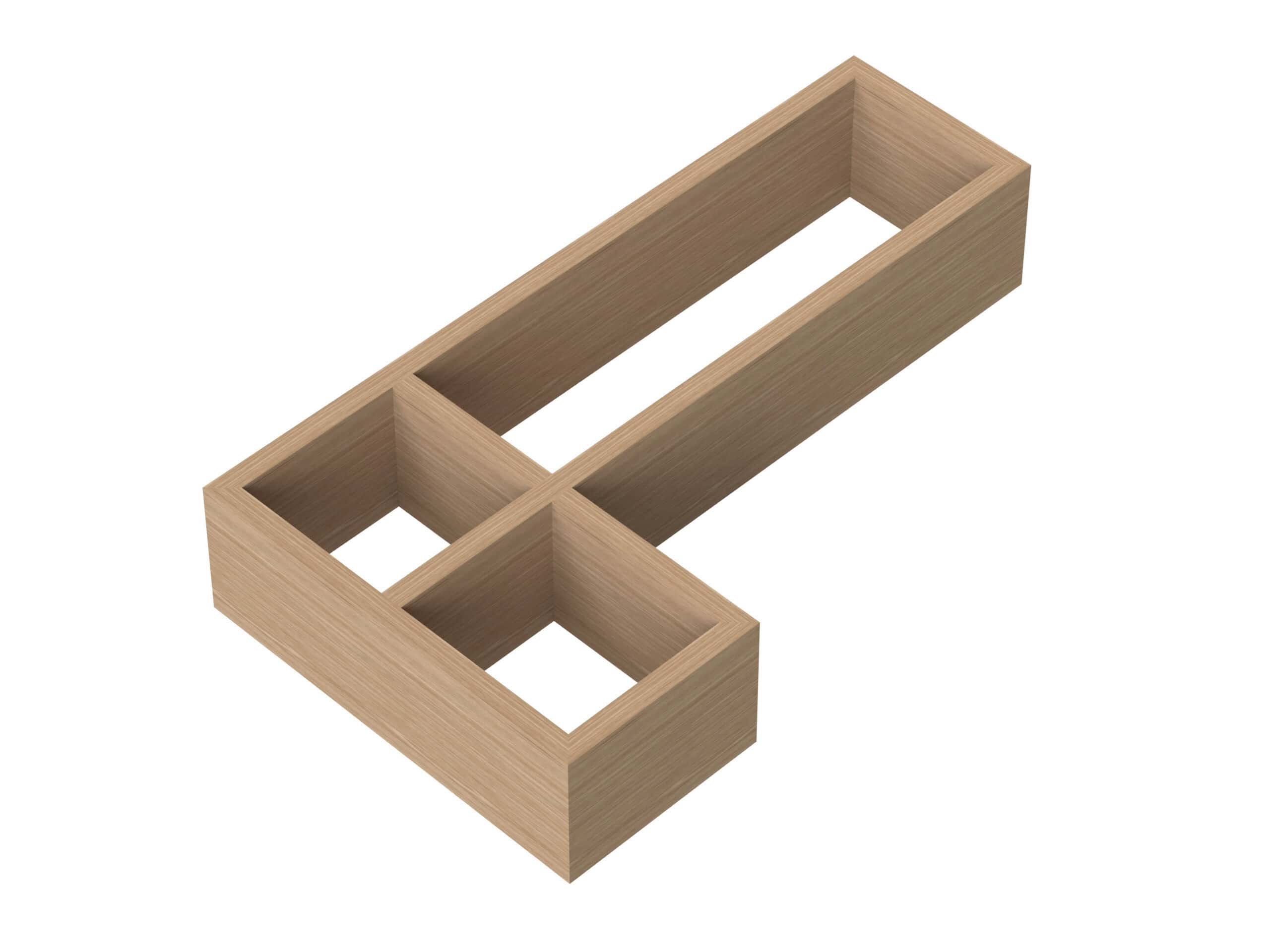 Minimalist wooden bathroom shelf organiser for modern bathroom storage solutions, made of durable light wood.