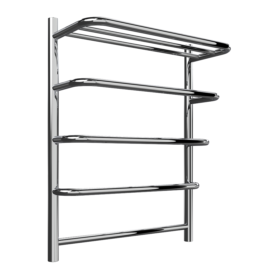 Reina Elvo Polished Stainless Steel Heated Towel Rail 660mm X 530mm
