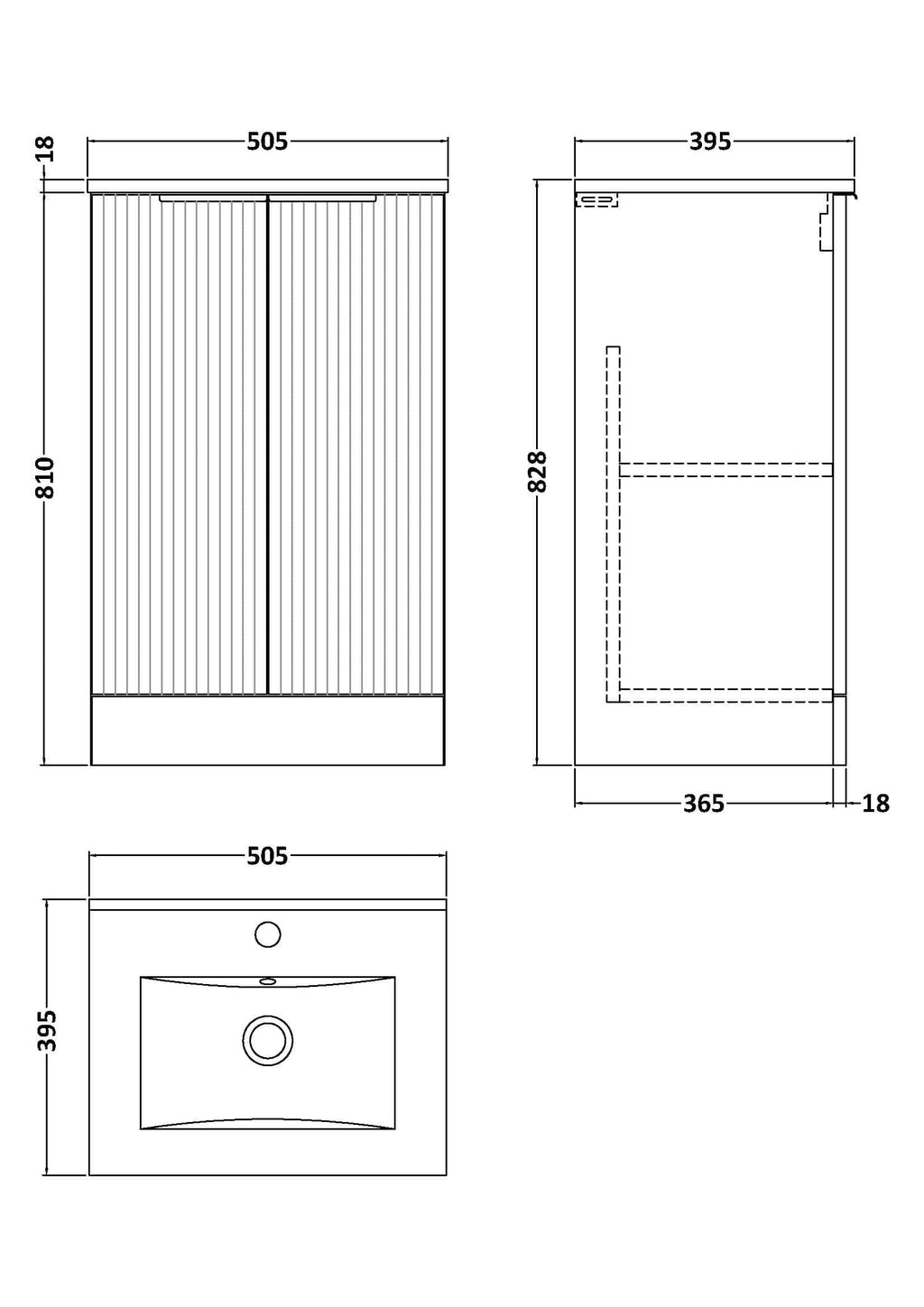 Sleek modern bathroom cabinet with vertical slatted doors, ideal for contemporary bathroom storage solutions. Perfect for organising bathroom essentials with style.