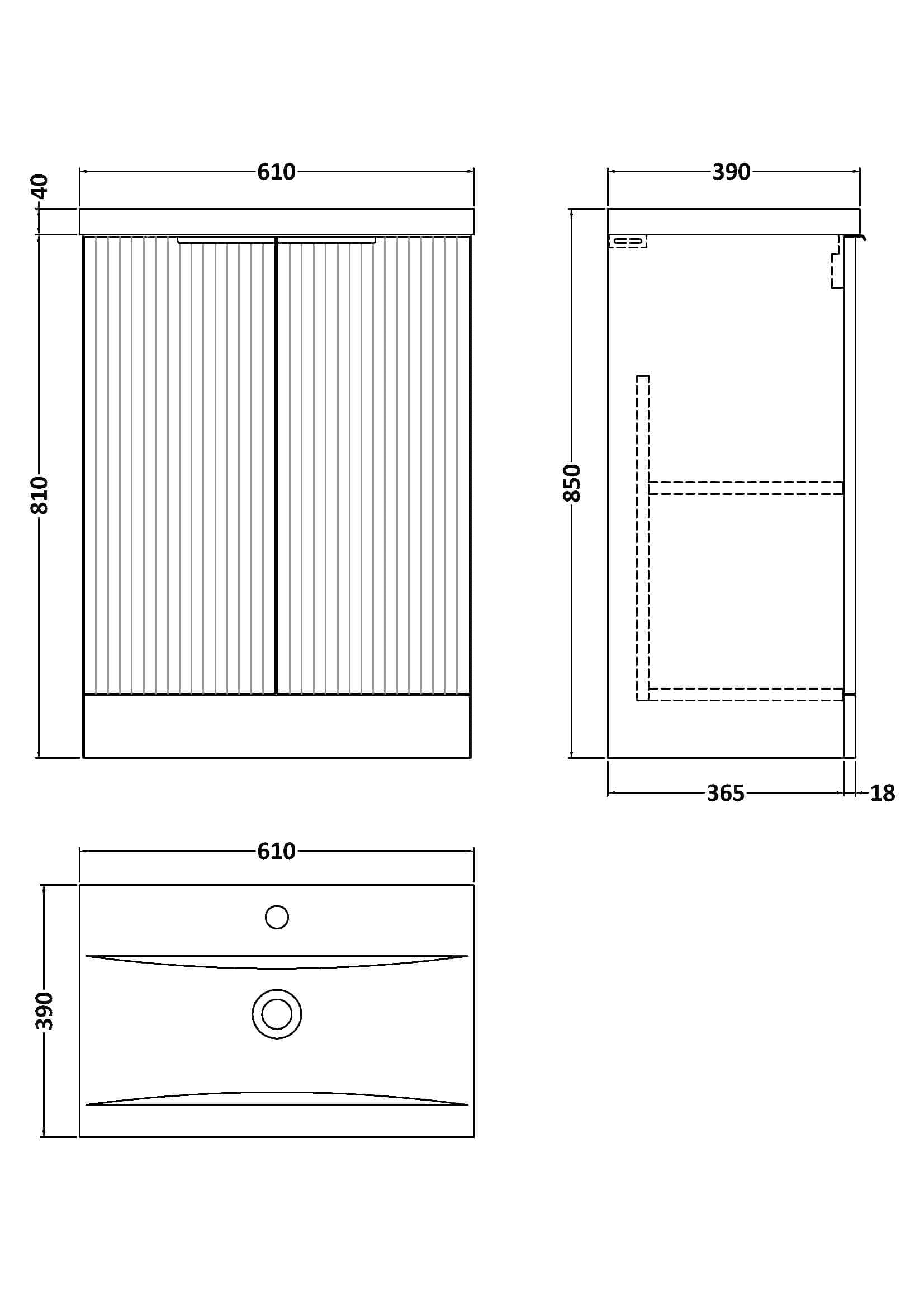 Contemporary bathroom cabinet with vertical slat design, white finish, and spacious storage; ideal for bathroom organisation and modern bathroom decor.