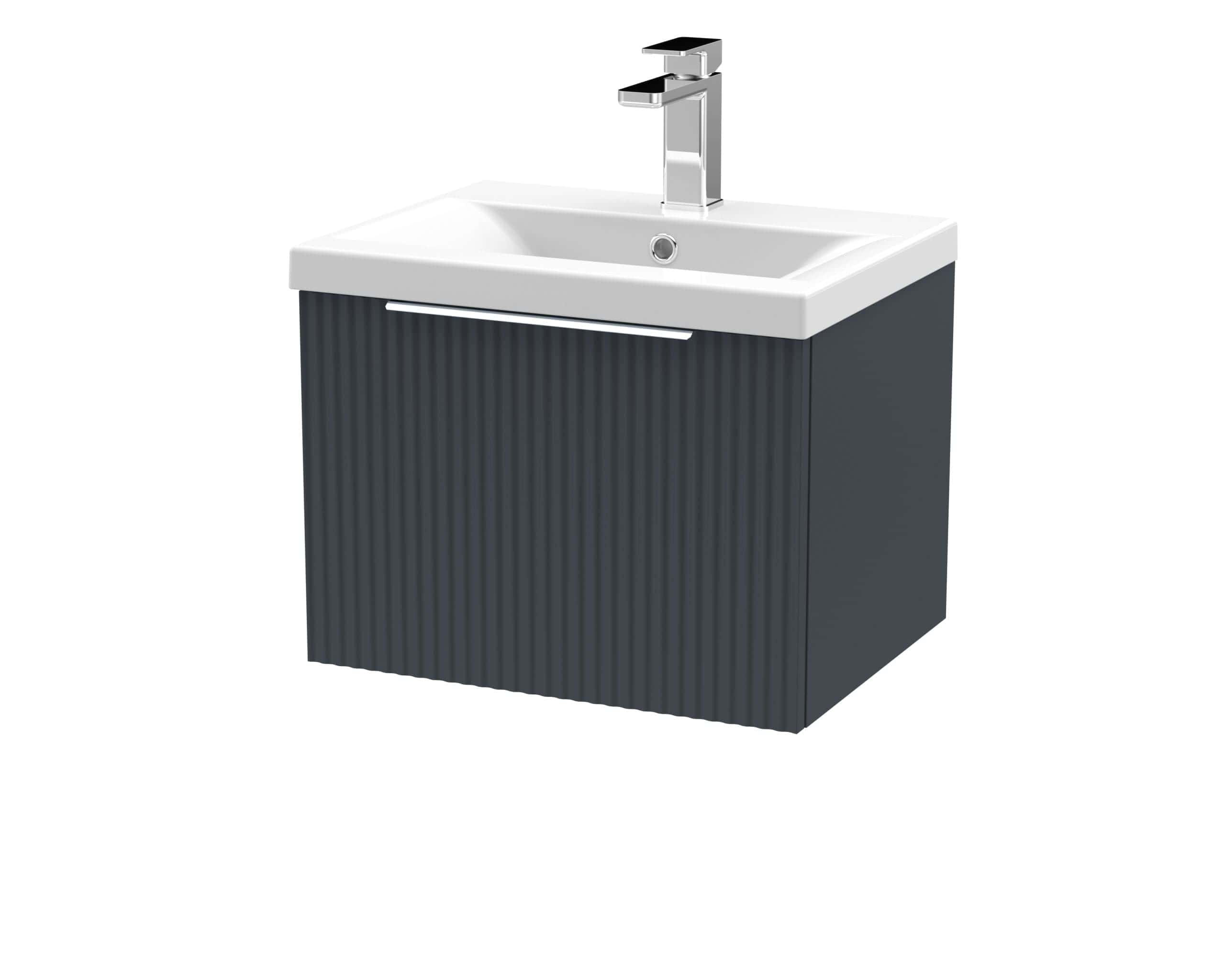Modern bathroom vanity unit with integrated sink and sleek chrome tap, ideal for contemporary Bubly bathrooms and bathroom renovation projects.