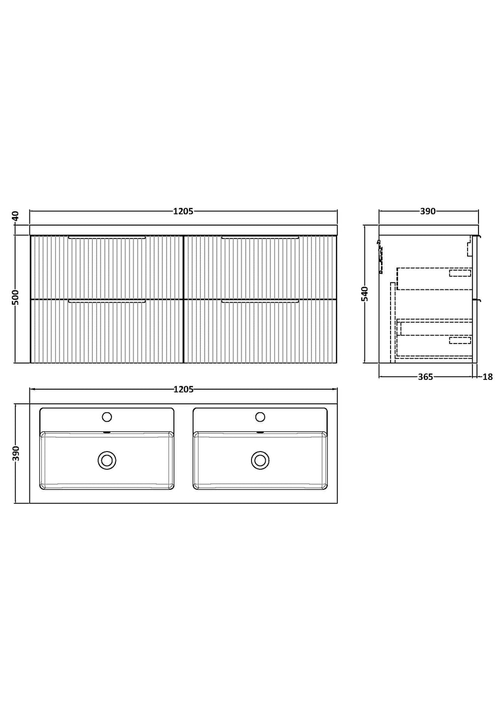 Contemporary double-basin bathroom vanity with sleek wood finish, ideal for modern bathrooms, offering ample storage and functional design for efficient space utilisation.