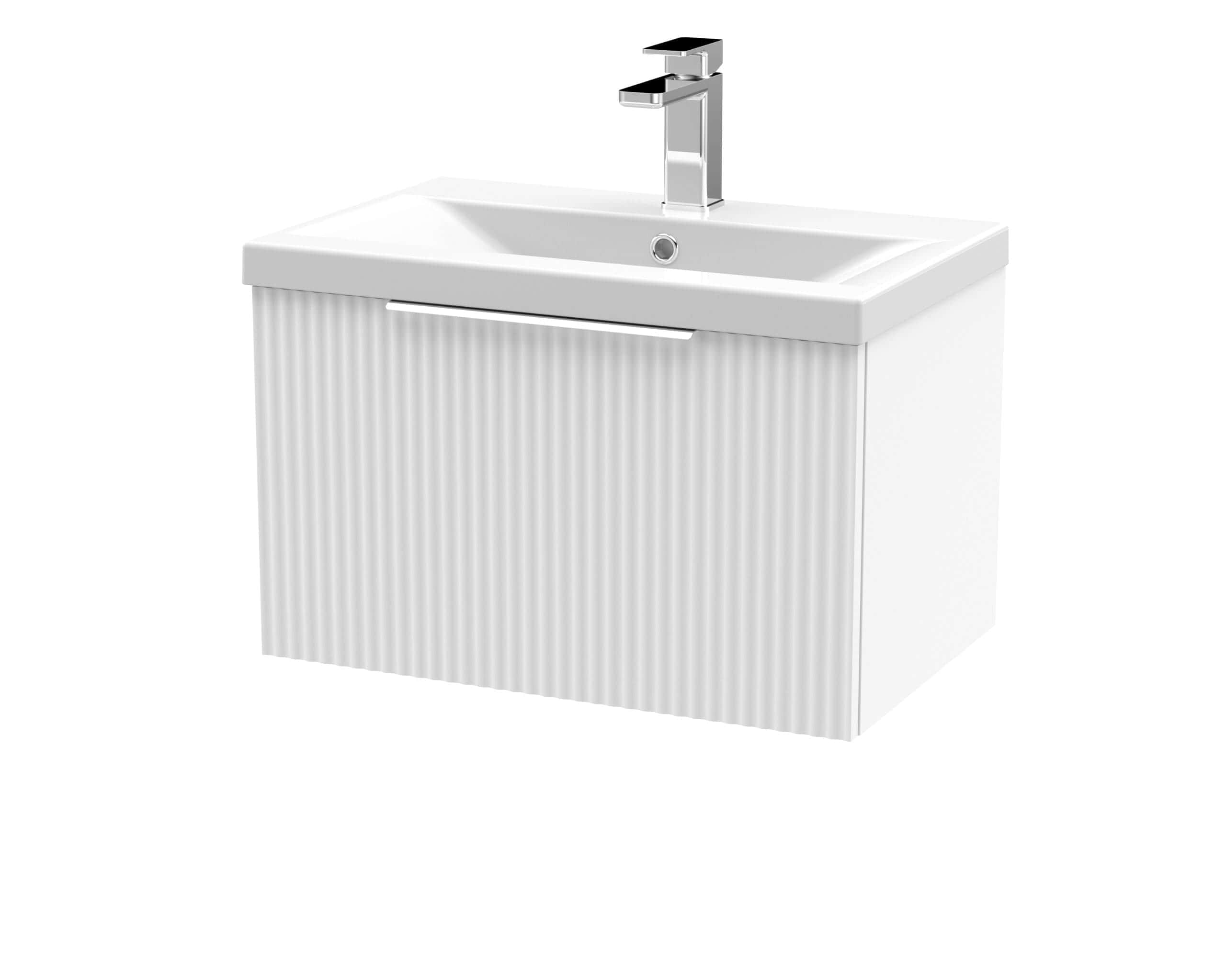 Hudson Reed Fluted 1 Drawer Wall Hung Vanity Unit With Basin 1 - 1 TH