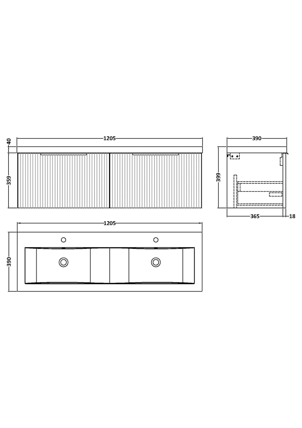 Modern double bathroom vanity unit with sliding doors, durable wood finish, and integrated sink design for stylish and functional Bubly bathrooms.