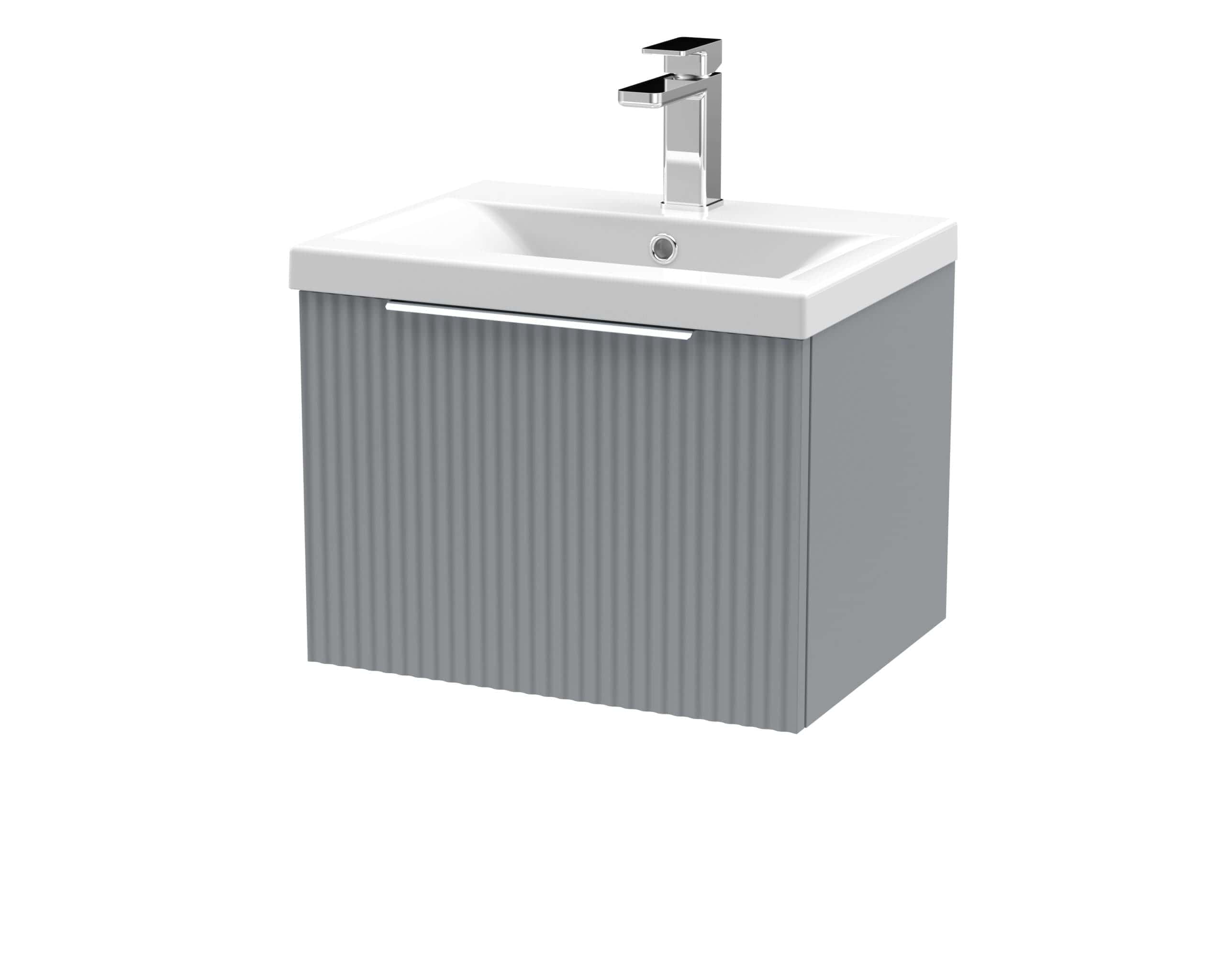 Modern bathroom vanity with integrated sink and sleek chrome faucet, perfect for contemporary Bubly Bathrooms installations.