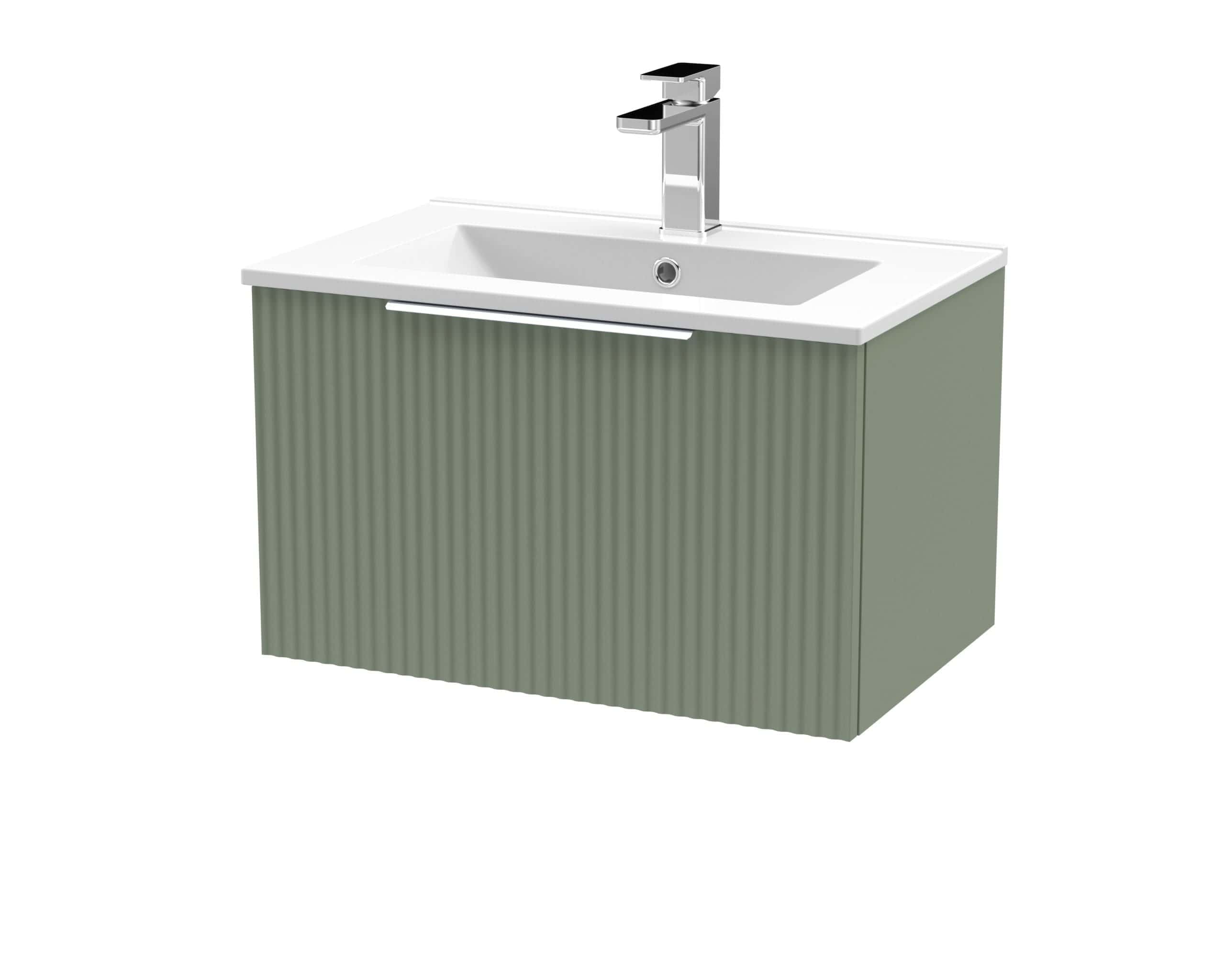 Modern bathroom vanity unit with integrated sink and sleek chrome faucet for stylish bathroom upgrades.