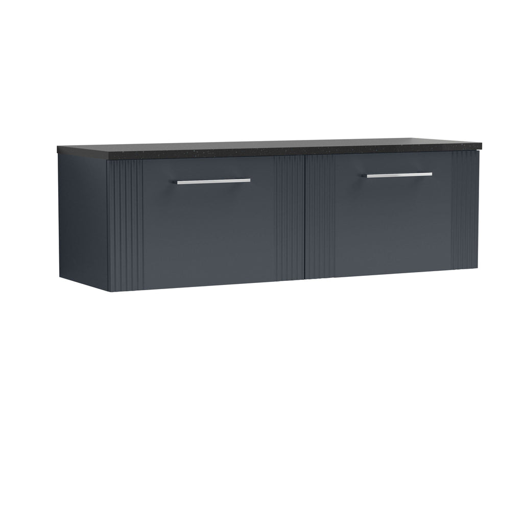 Nuie Deco 2 Drawer Wall Hung Vanity Unit With Worktop - 1200mm