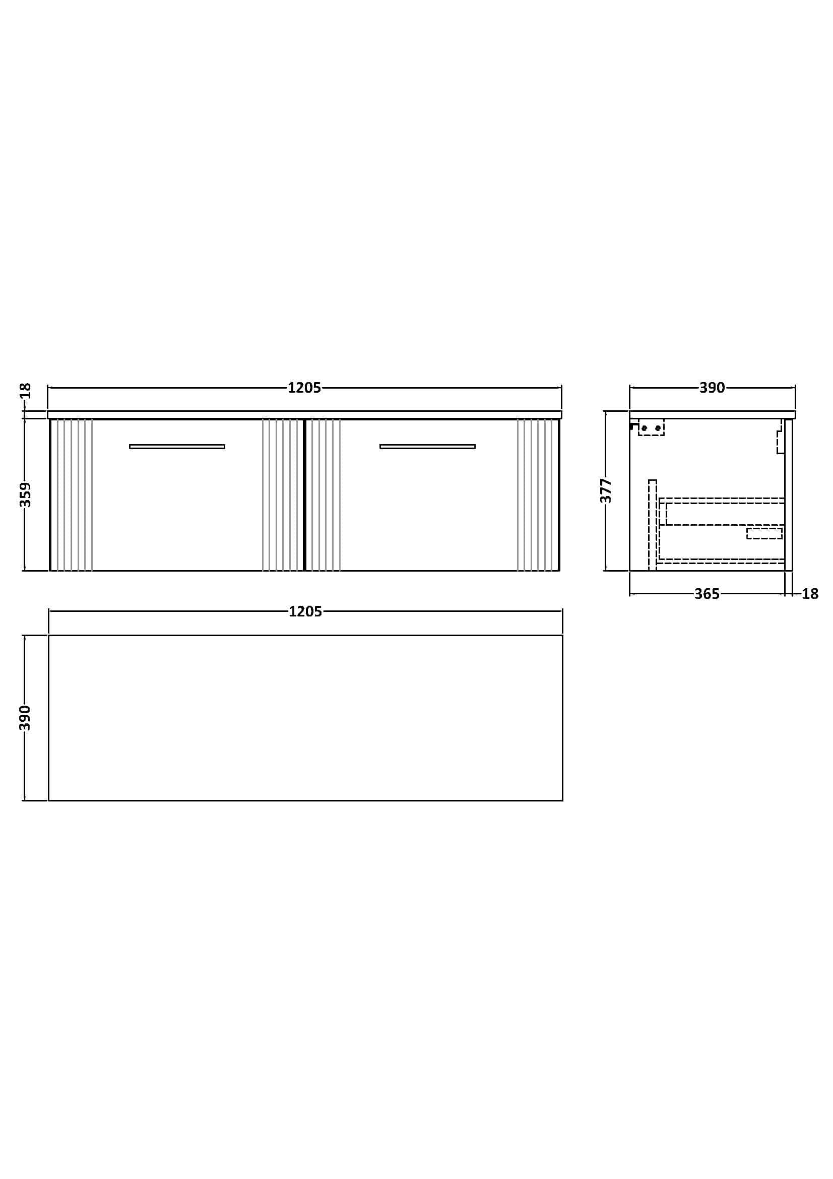 Contemporary bathroom vanity unit with clean lines and ample storage space, ideal for modern bathrooms. Features detailed dimensions and sleek design, perfect for stylish bathroom renovations.