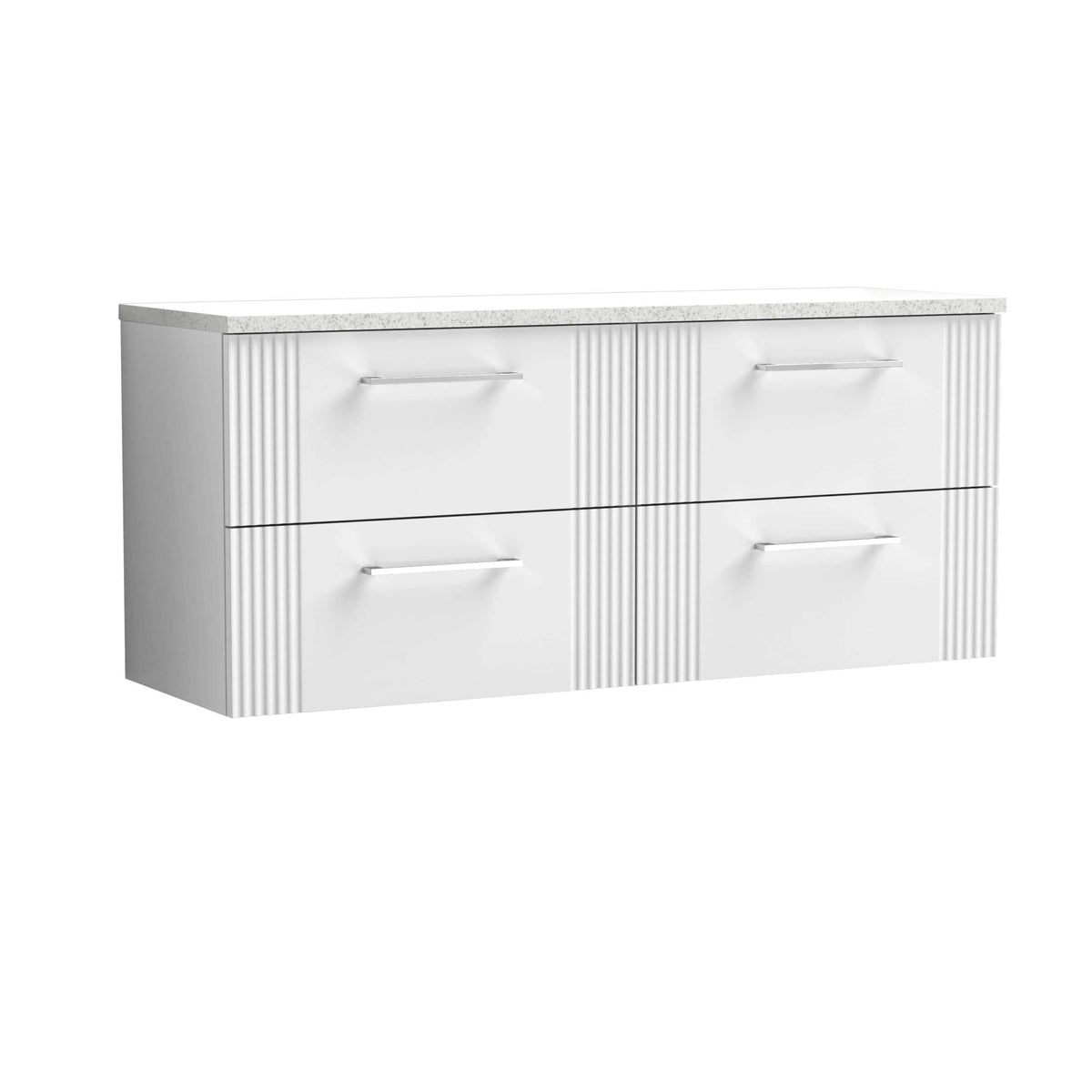 Nuie Deco 4 Drawer Wall Hung Vanity Unit With Worktop - 1200mm