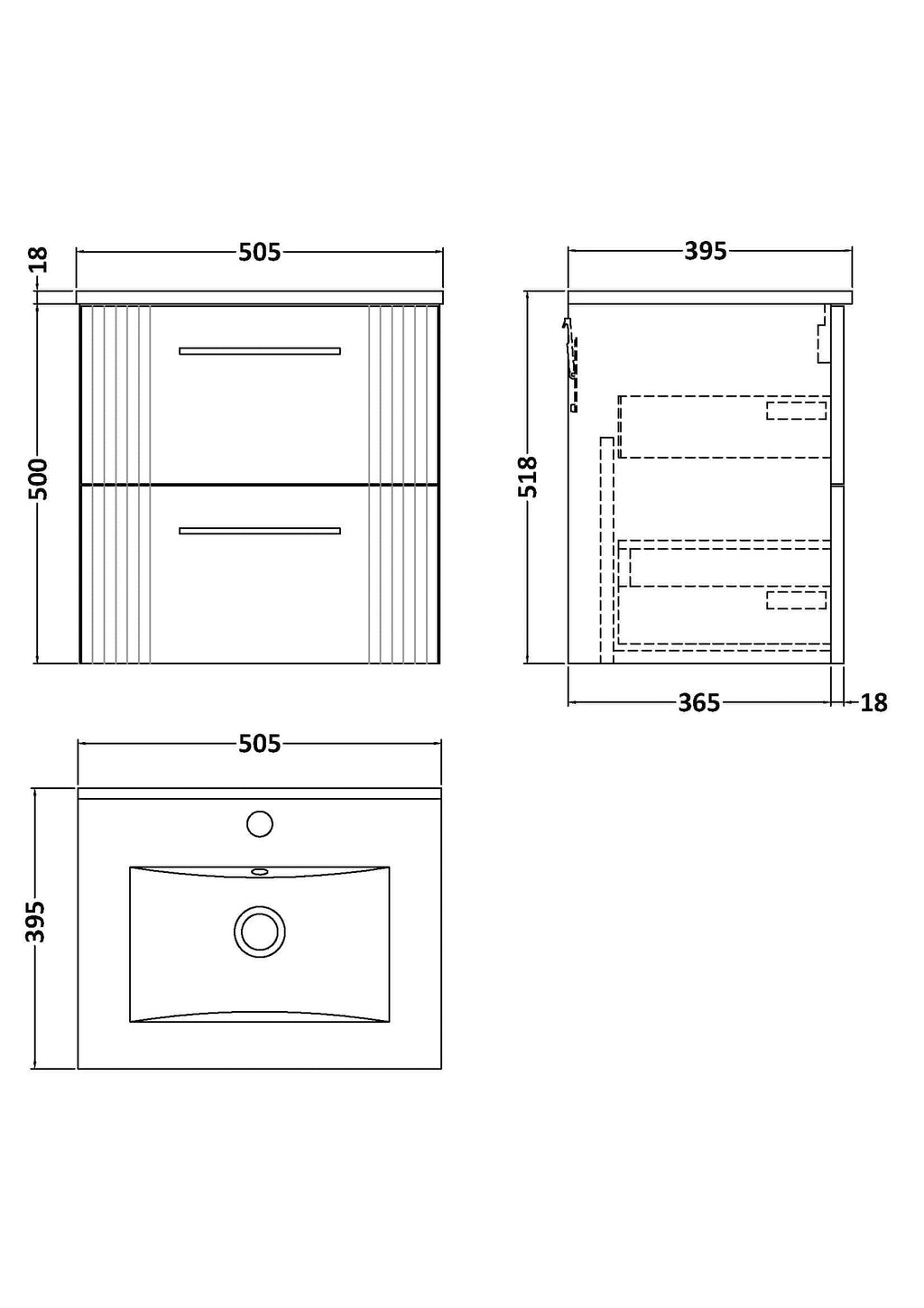 Modern bathroom vanity unit with sleek drawers and integrated sink – ideal for contemporary Bubly Bathrooms decor.