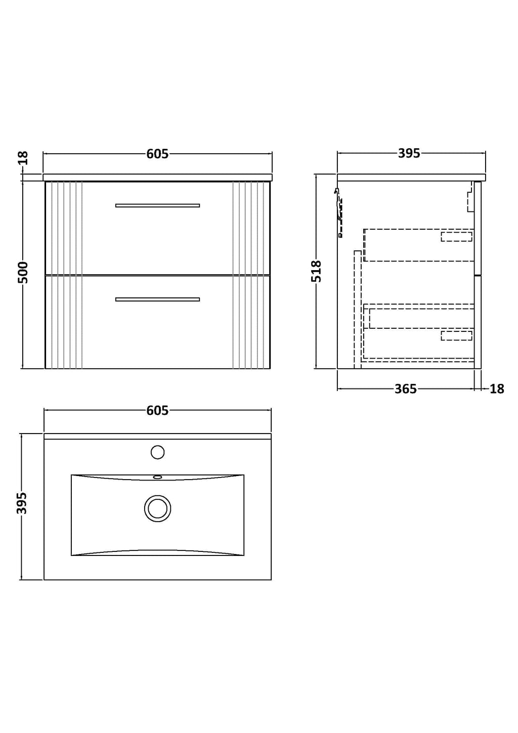 Sleek modern bathroom vanity unit with integrated sink, spacious drawers, and minimalist design for elegant Bubly Bathrooms installations.