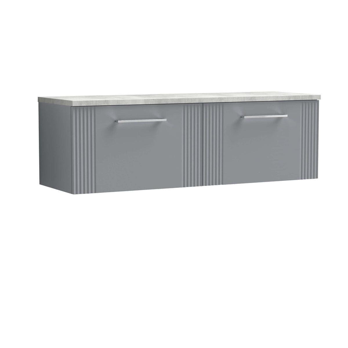 Nuie Deco 2 Drawer Wall Hung Vanity Unit With Worktop - 1200mm