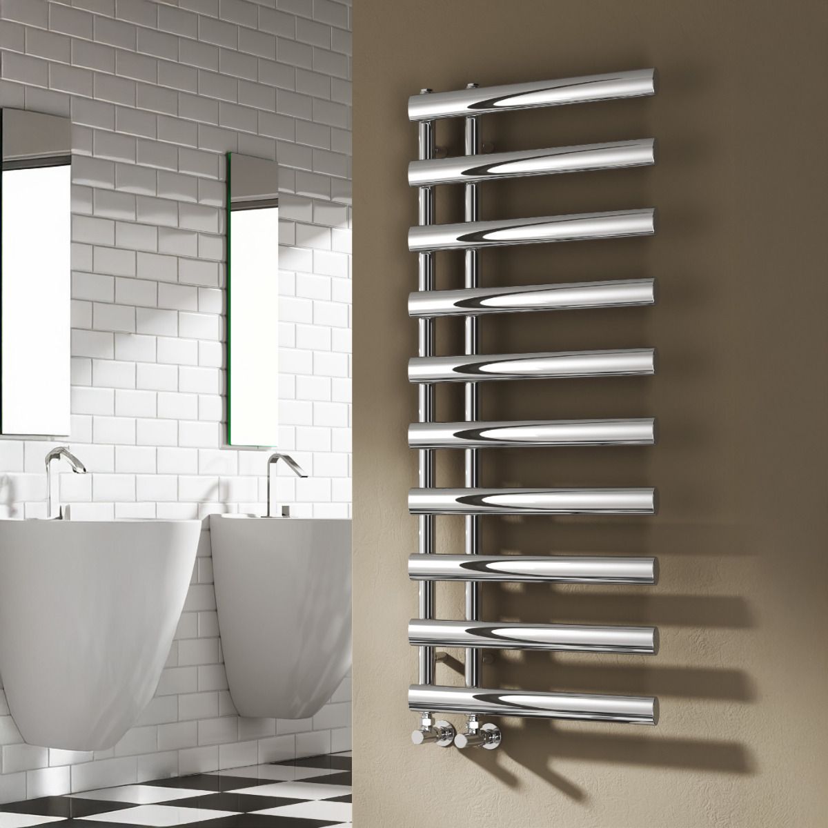Reina Grace Chrome Heated Towel Rail
