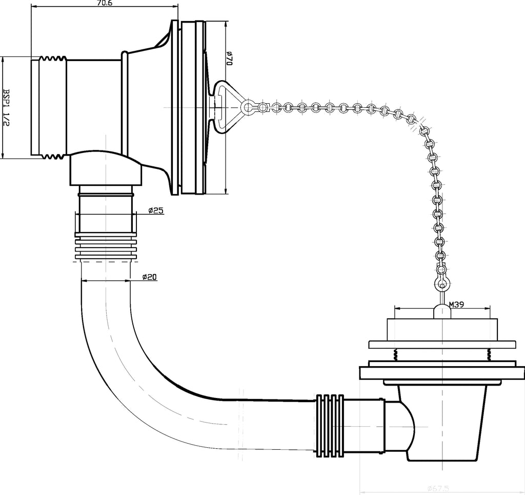 Flexible waste pipe connection for bathroom sinks and drains, featuring durable materials and universal fittings for easy installation. Ideal for modern bathroom sink plumbing setups.