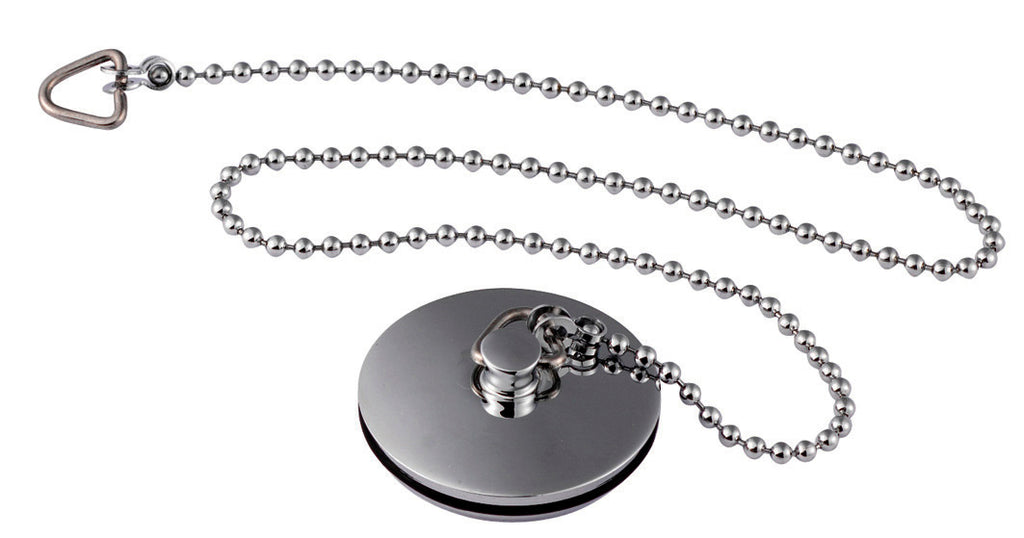 Shower drain hair catcher with chain and screen, stainless steel bathroom drain cover for under sink or shower drain, easy to remove and clean.