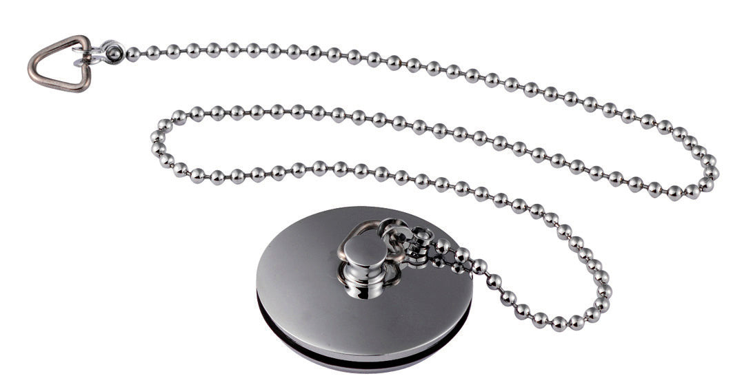 Shower drain hair catcher with chain and screen, stainless steel bathroom drain cover for under sink or shower drain, easy to remove and clean.
