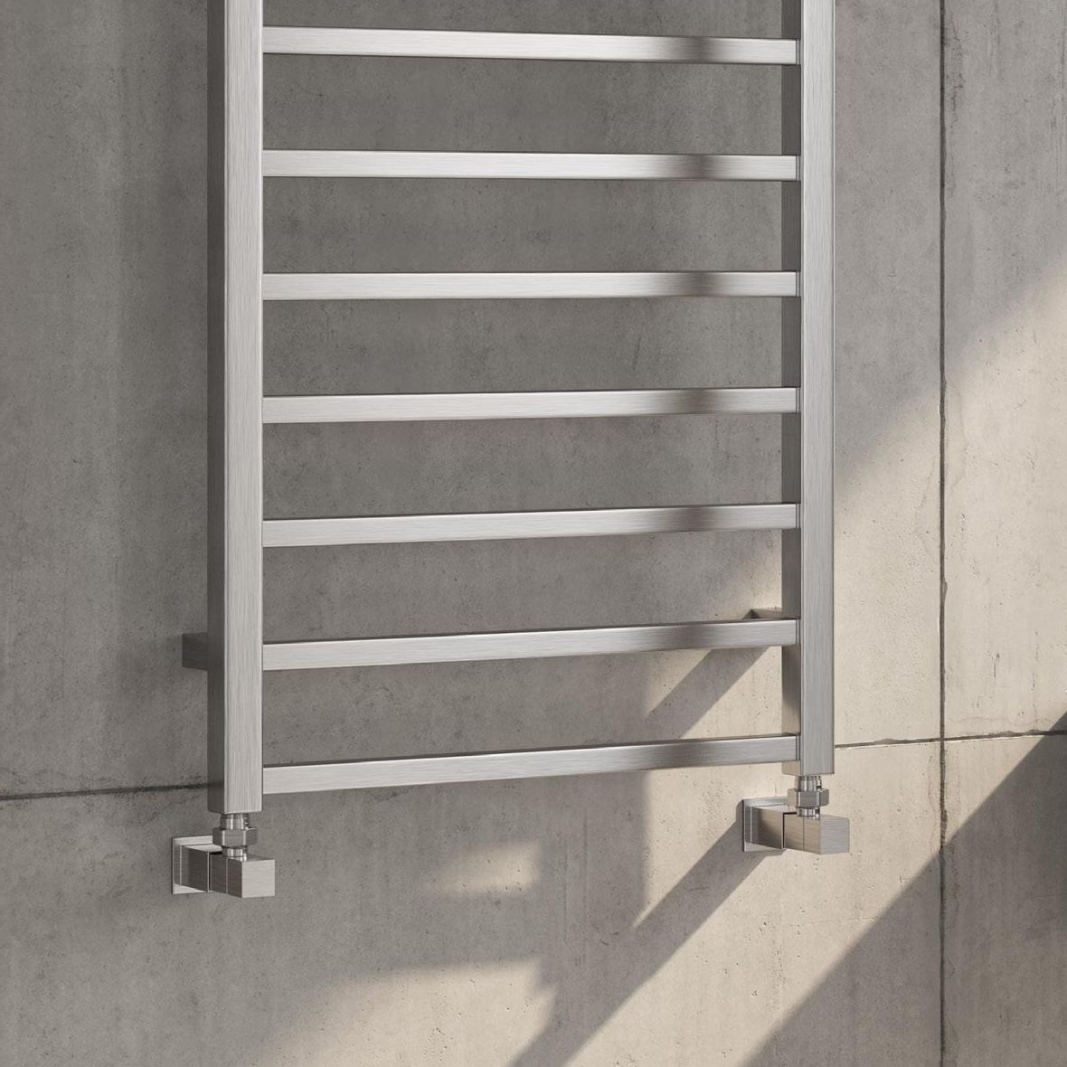 Reina Arden Brushed Stainless Steel Heated Towel Rail
