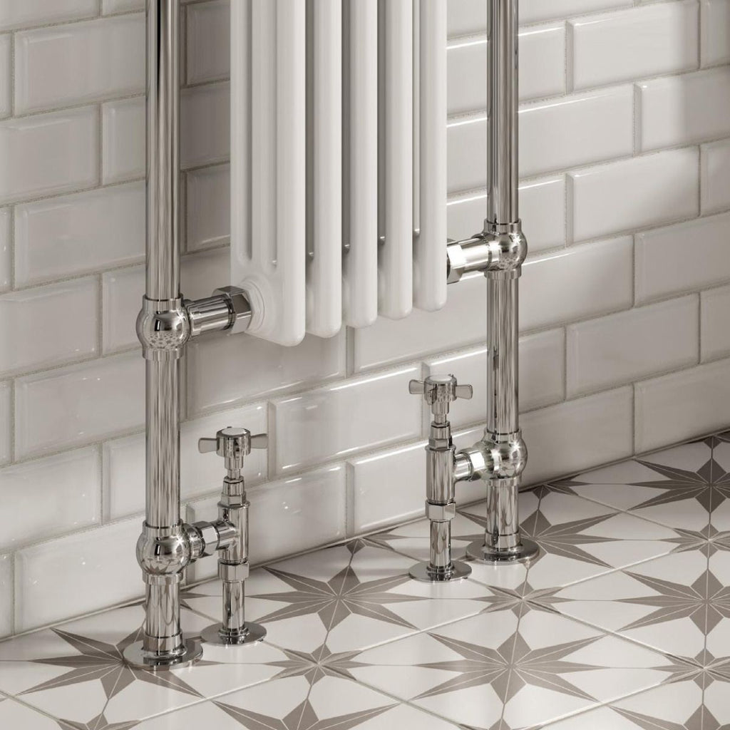 Reina Oxford Chrome/White Traditional Heated Towel Rail