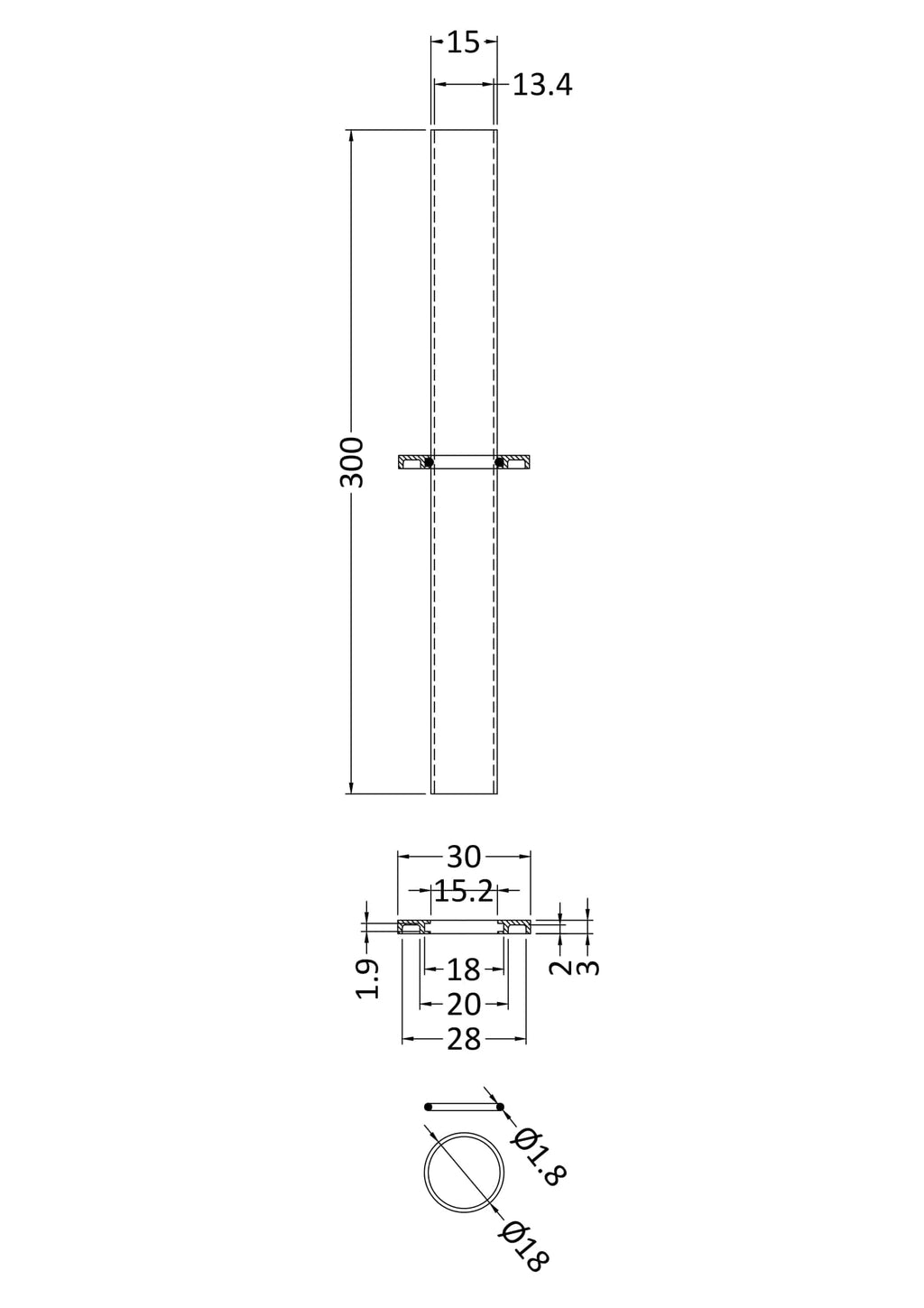 High-quality bathroom mirror mounting bracket with detailed technical drawing for secure installation and durable support in modern bathroom designs.