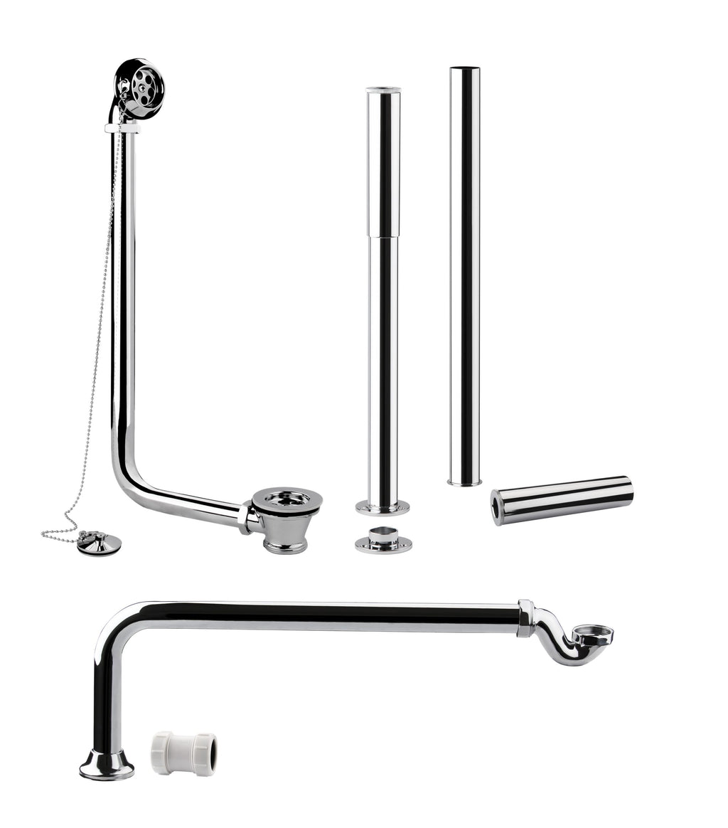 Flexible chrome bathroom tap with accessories for tap installation and repair, ideal for modern bathroom sink or basin setups.